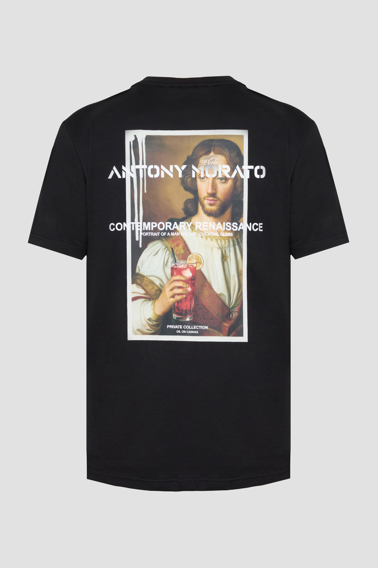 Мужская черная футболка Antony Morato MMKS02571.FA100240;9000