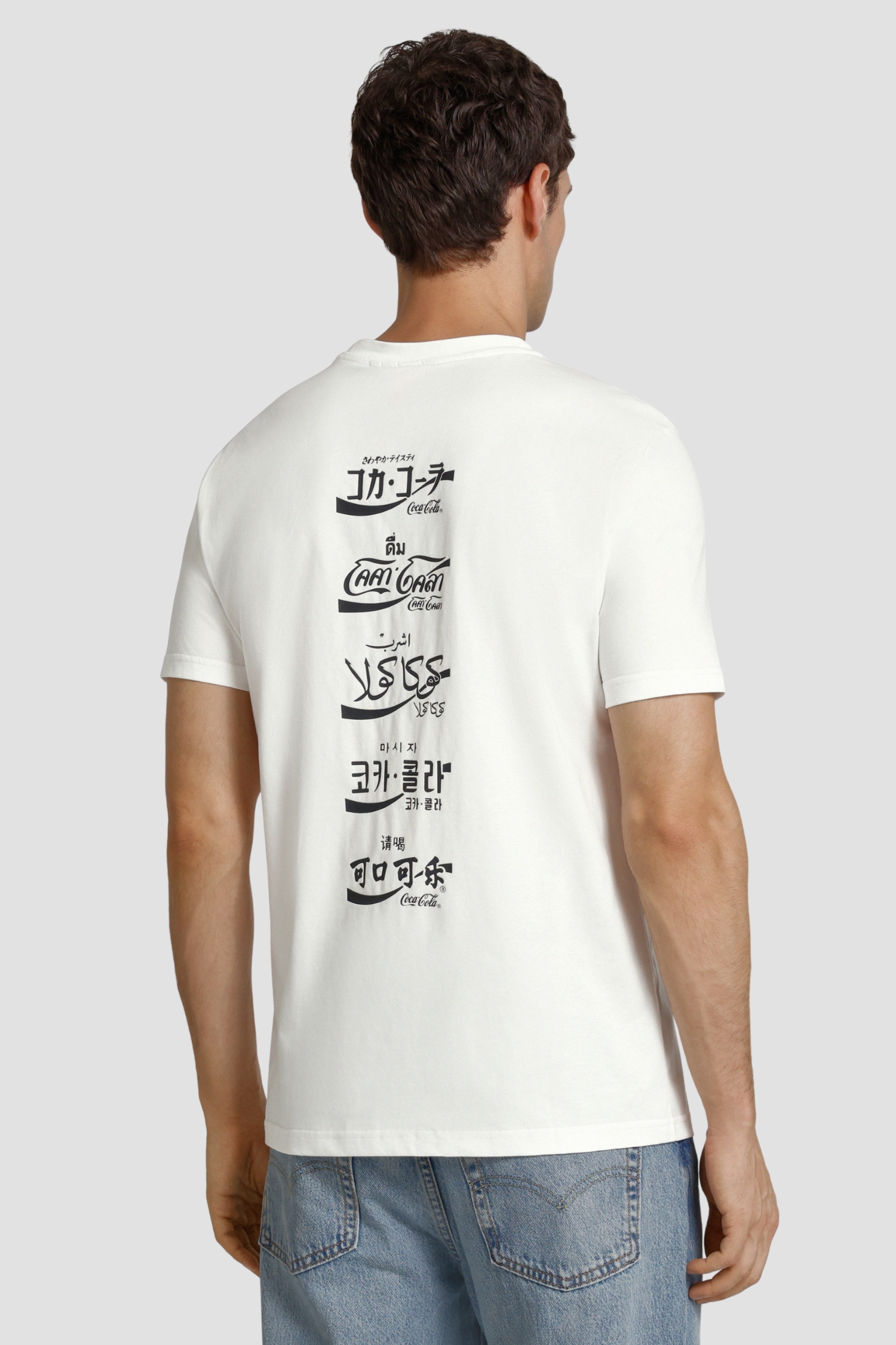 Чоловіча біла футболка Antony Morato x Coca Cola Antony Morato MMKS02580.FA100240;1011