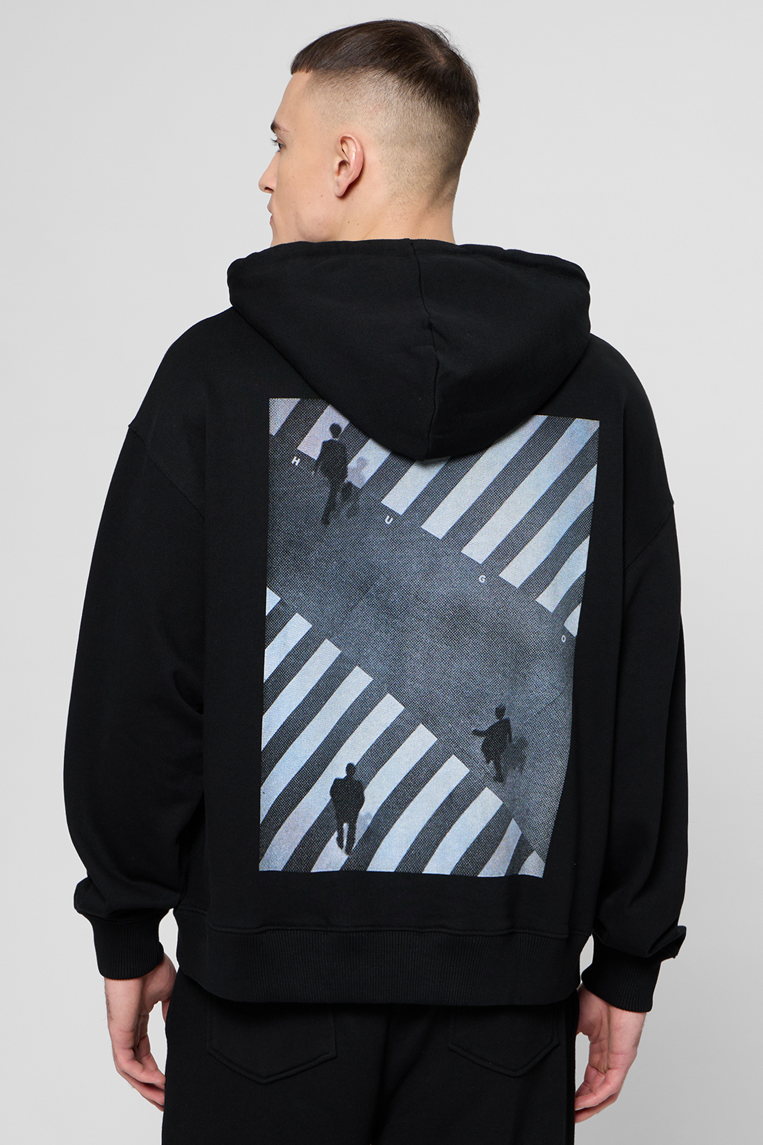 Чоловіче чорне худі HUGO 50553348;001