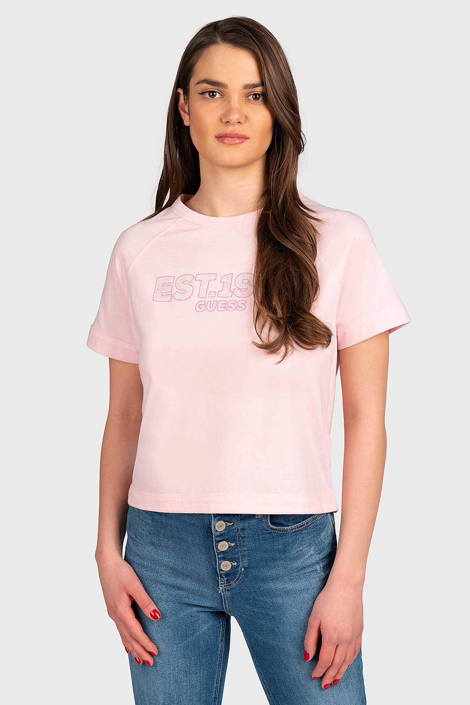 Жіноча рожева футболка Guess W3GI30.KBL20;G64W