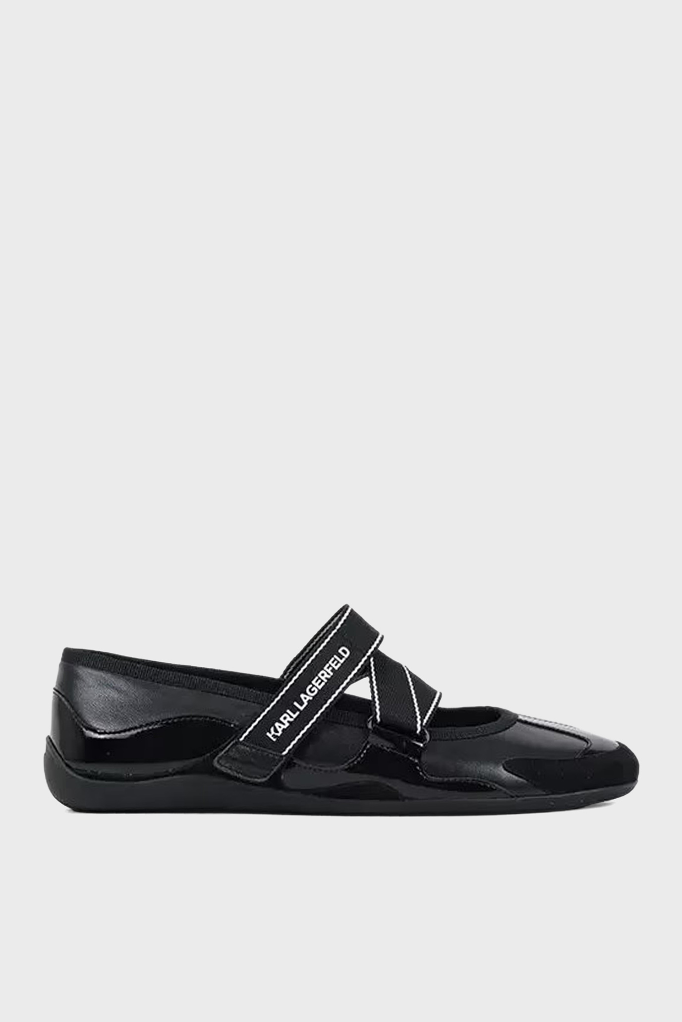 Жіночі чорні шкіряні балетки Karl Lagerfeld KL66101;3M0