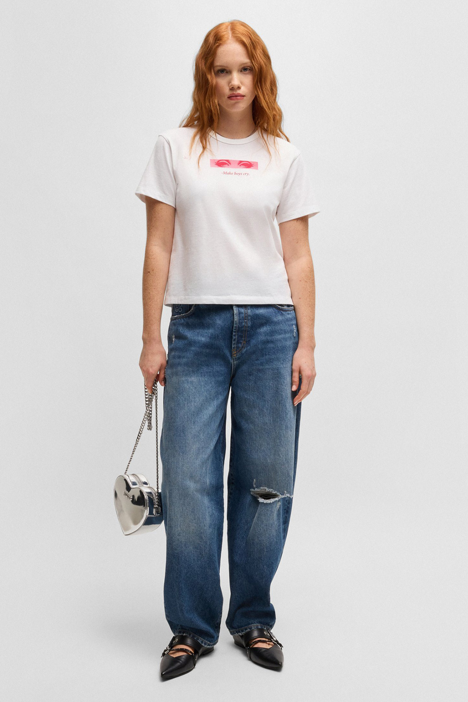 Женская белая футболка HUGO 50534246;100