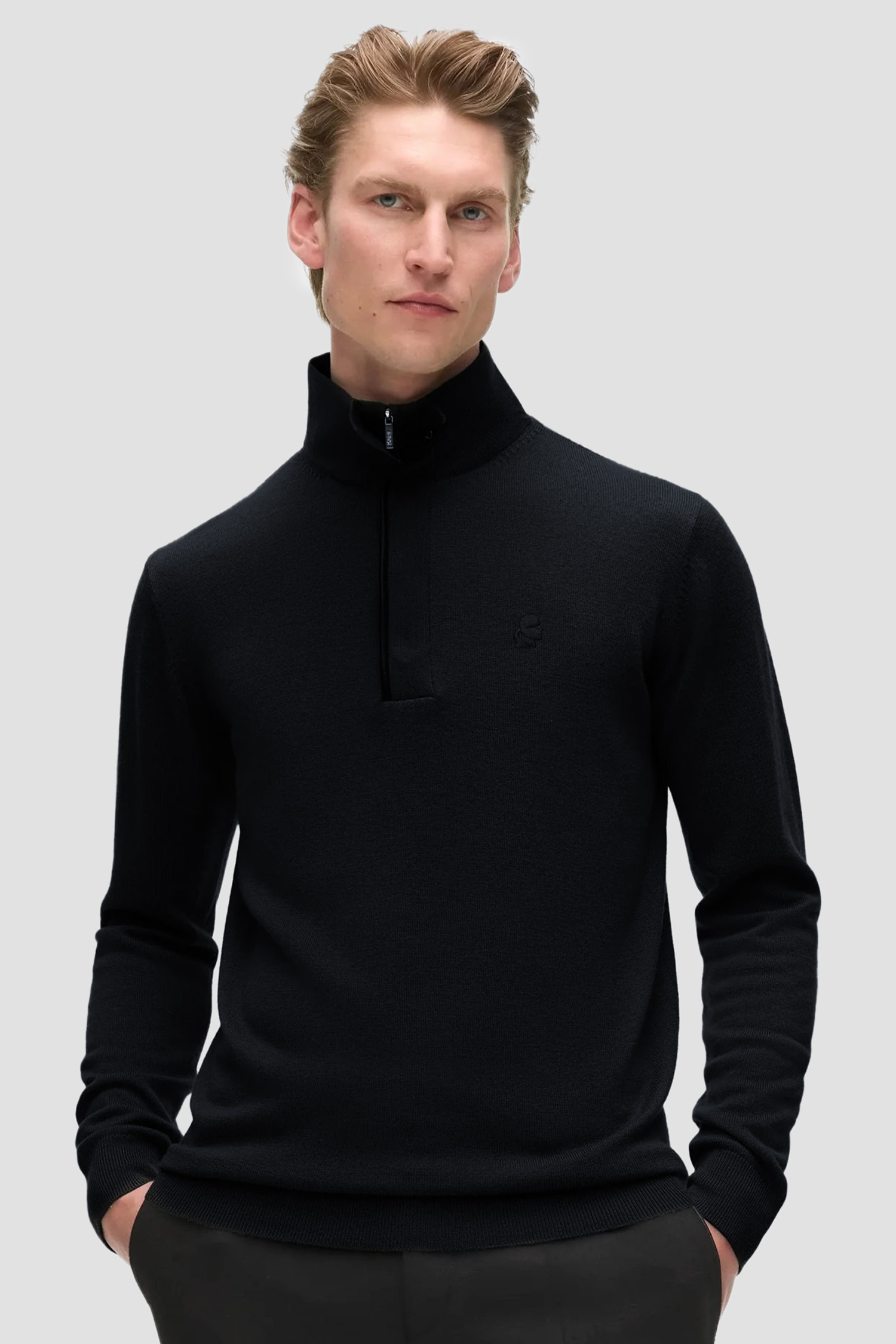 Мужская черная шерстяная кофта Karl Lagerfeld 564399.655005;990