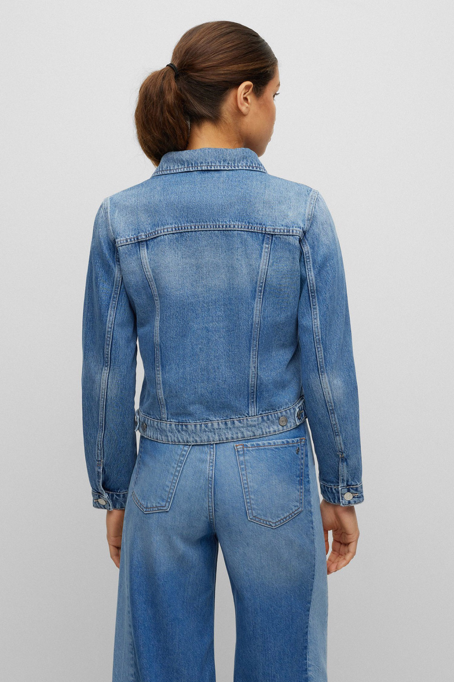 Женская синяя джинсовая куртка BOSS 50501057;400