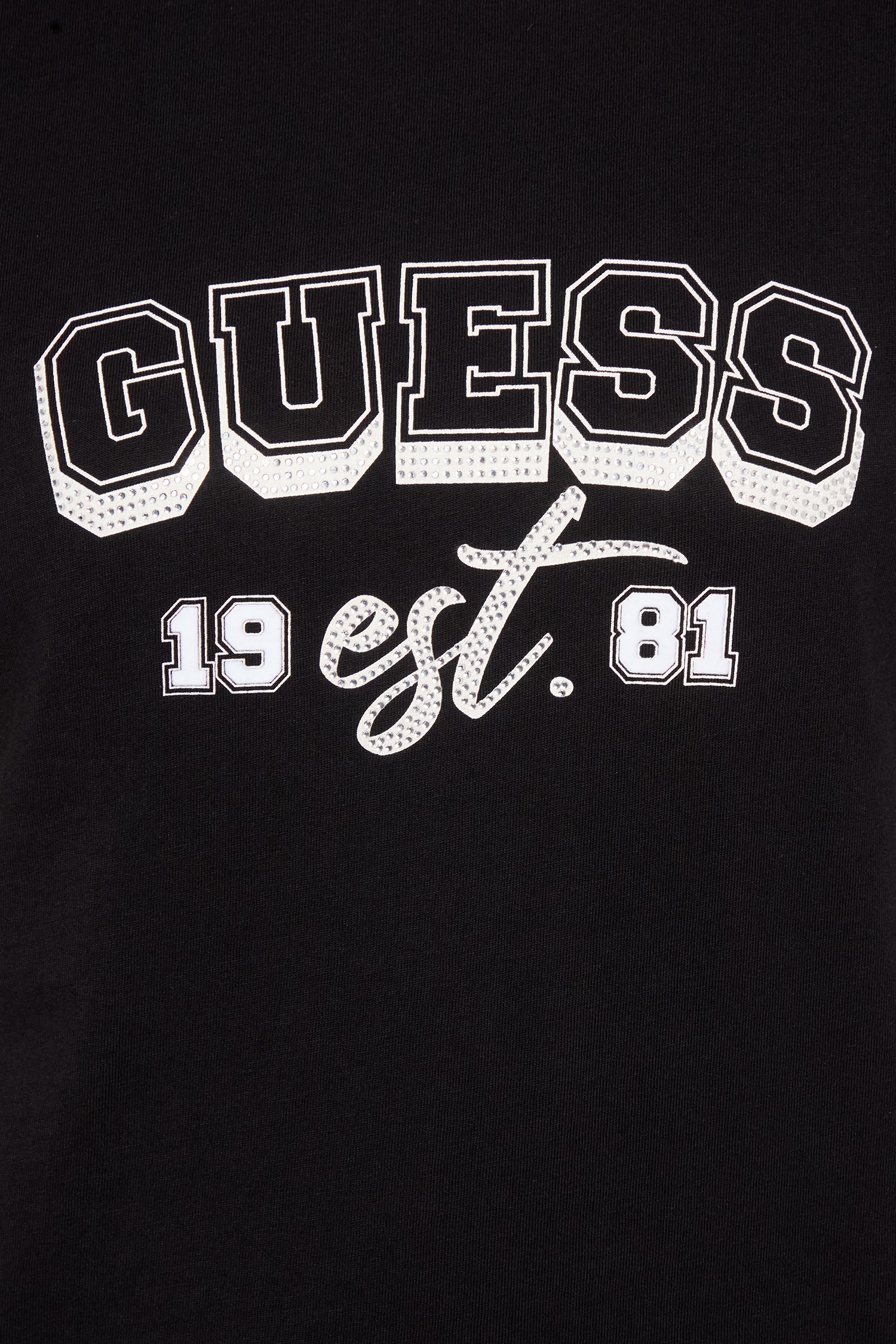Жіноча чорна футболка Guess W5BI14.I3Z14;JBLK