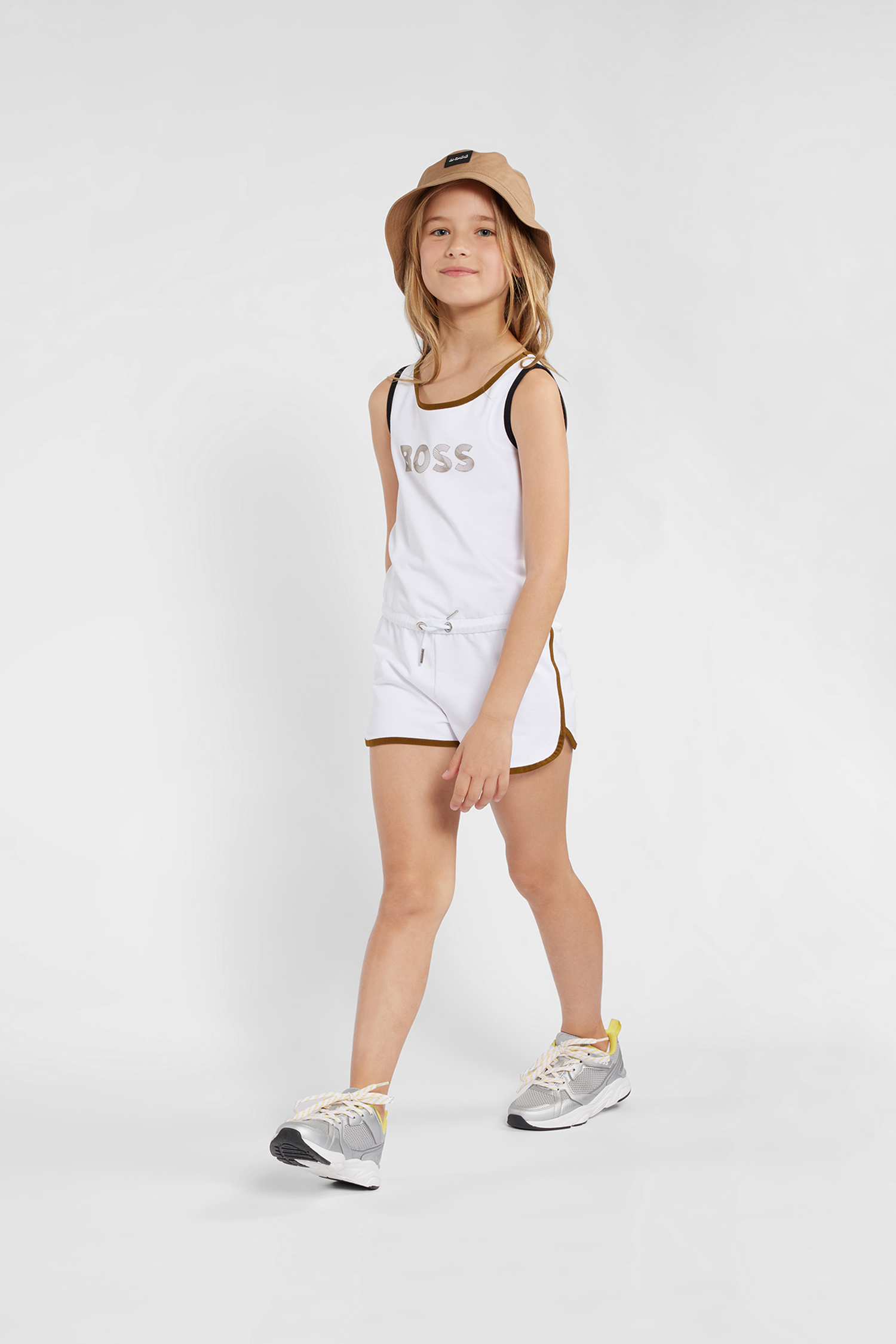 Дитячі сірі кросівки BOSS kids J50867;016