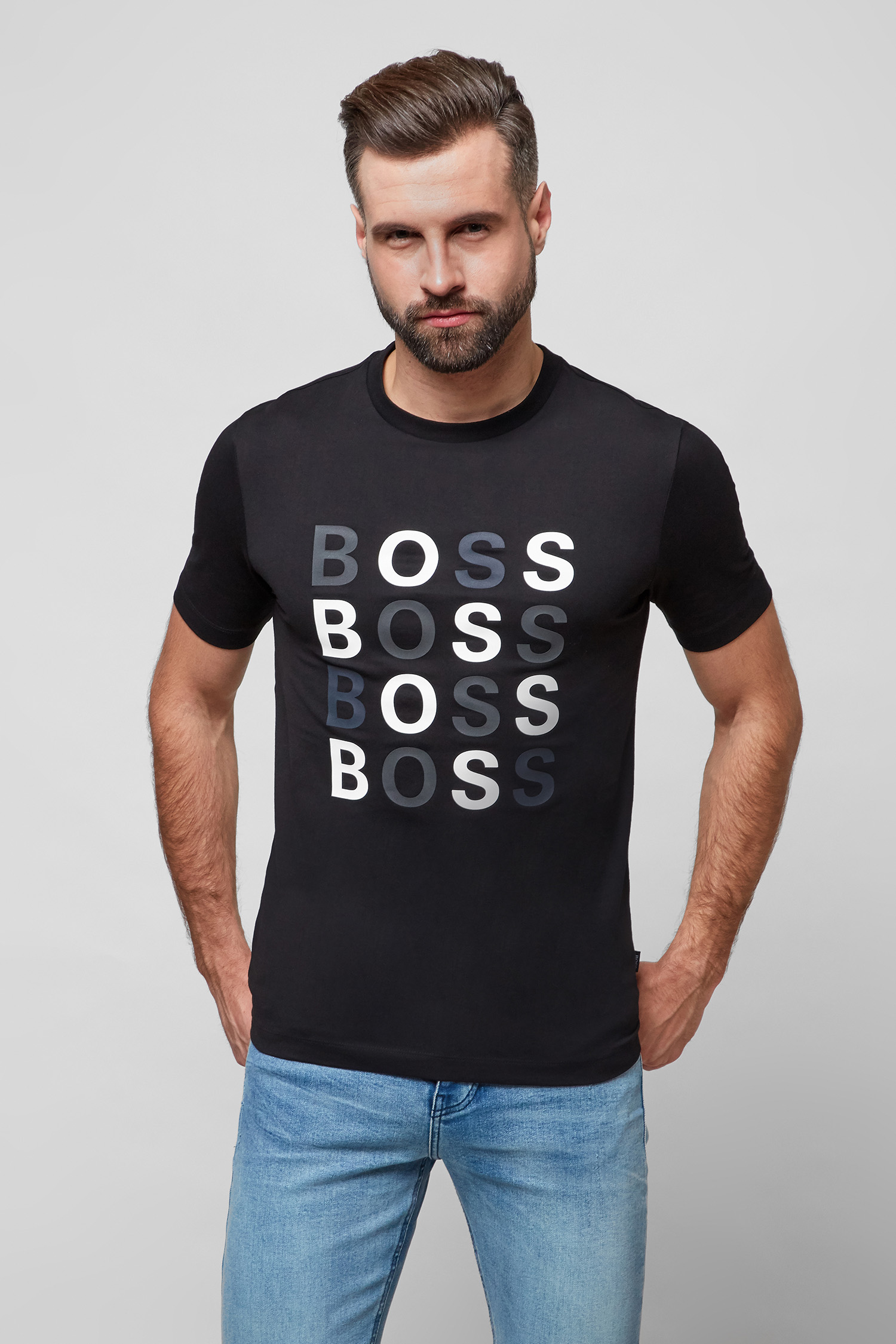 Чоловіча чорна футболка BOSS 50462552;002
