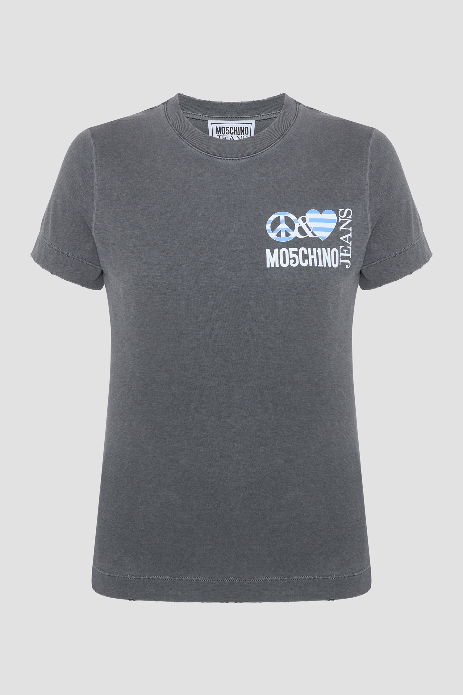 Женская серая футболка Moschino A0718.3732;3555