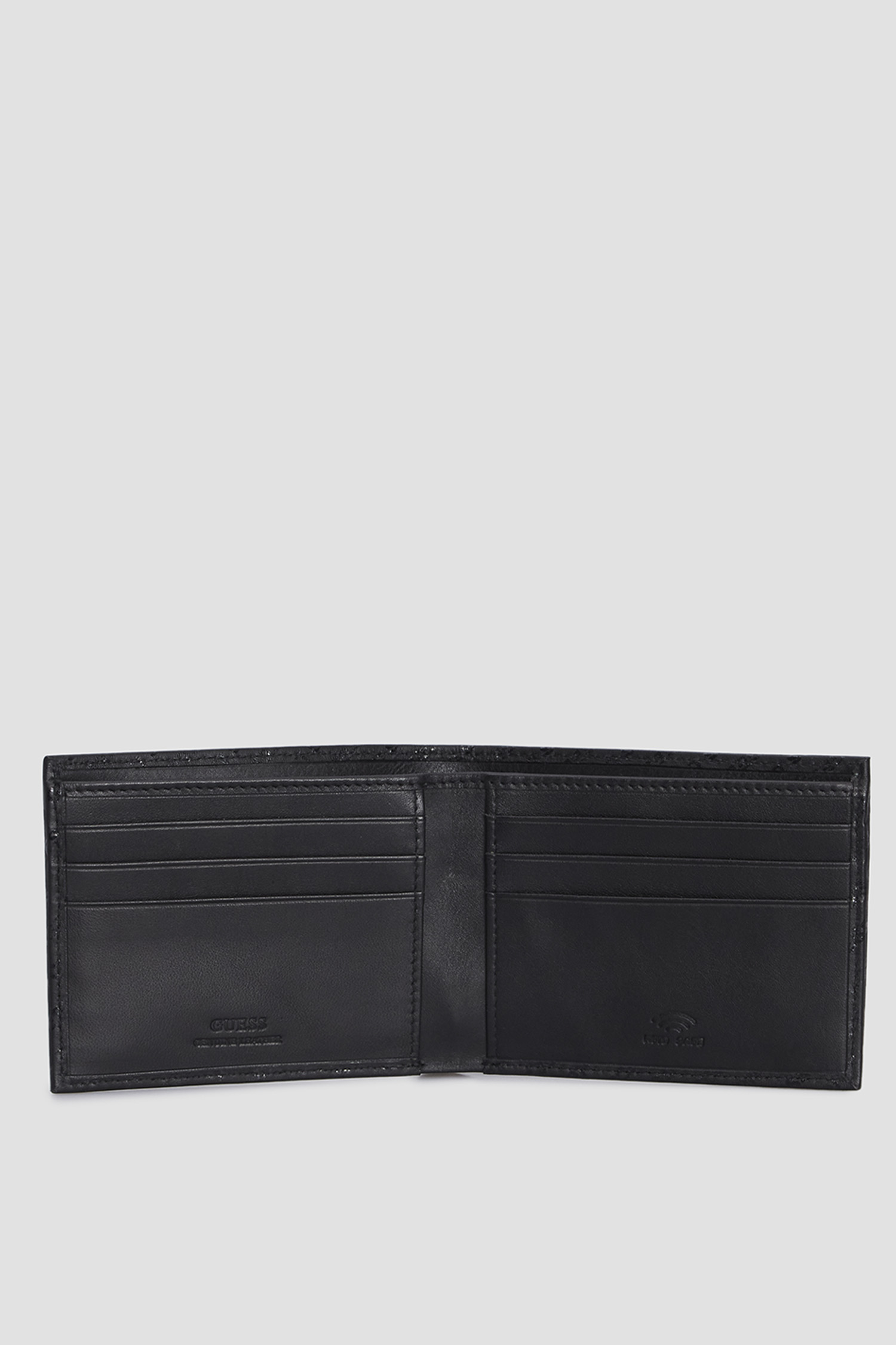 Мужской черный кожаный кошелек с узором Guess SMVESA.LEA84;BLA