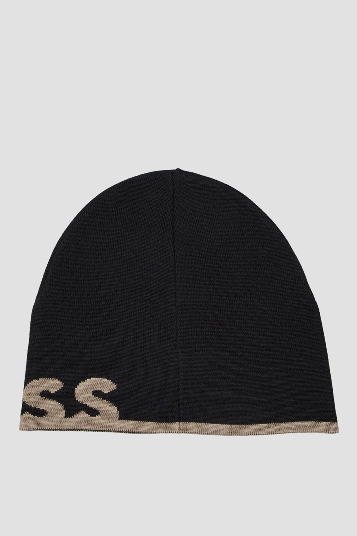 Чоловіча чорна вовняна шапка BOSS 50499413;001