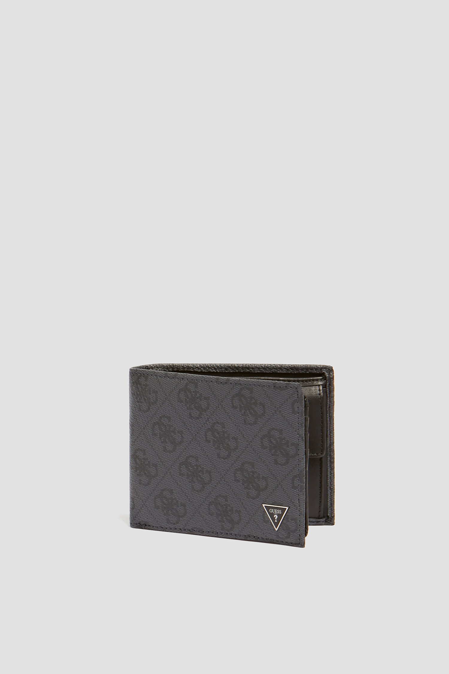 Чоловічий сірий гаманець з візерунком Guess SMEVZL.LEA24;BLA