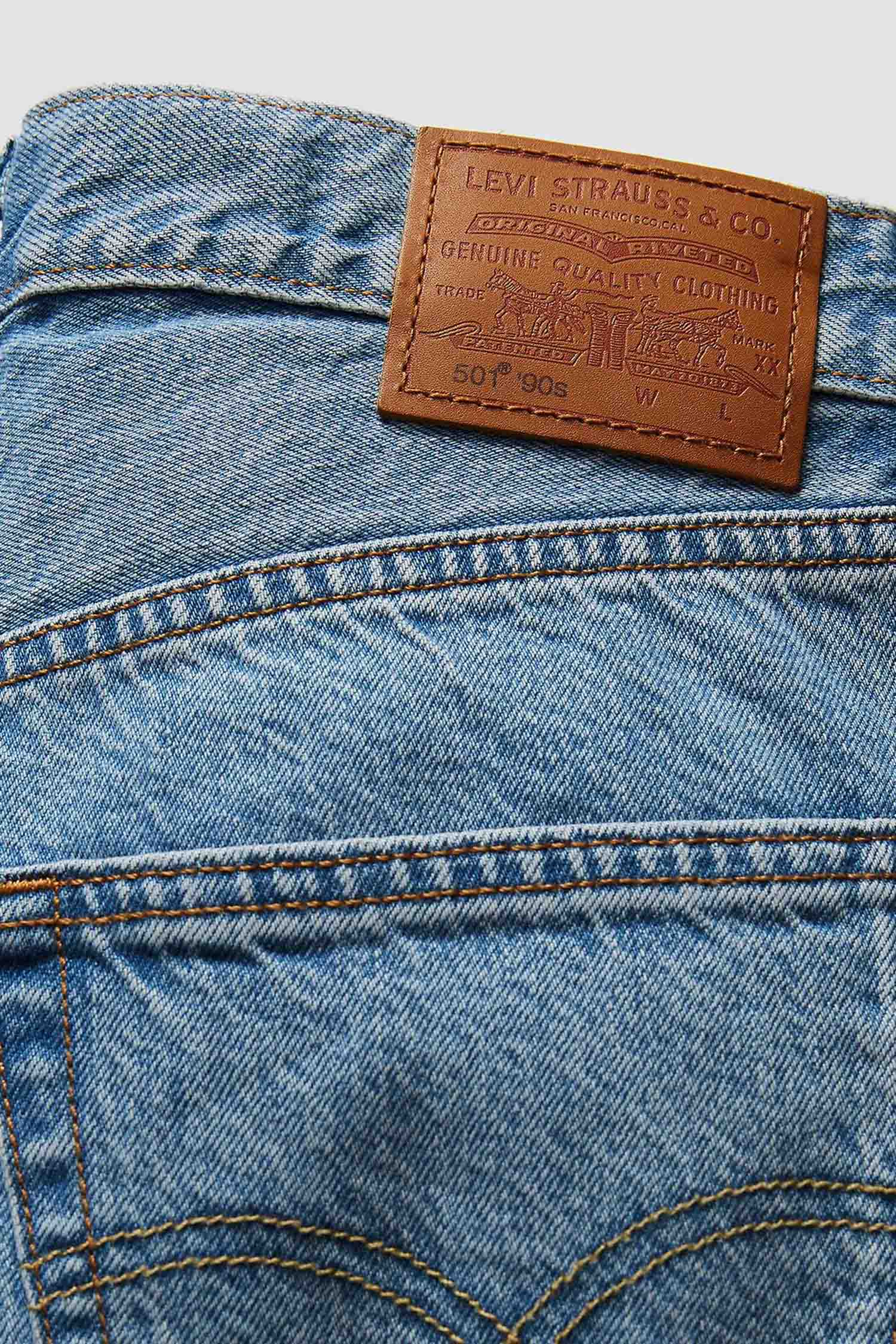Женские голубые джинсы 501®'90S Straight Levi’s® A8421;0001