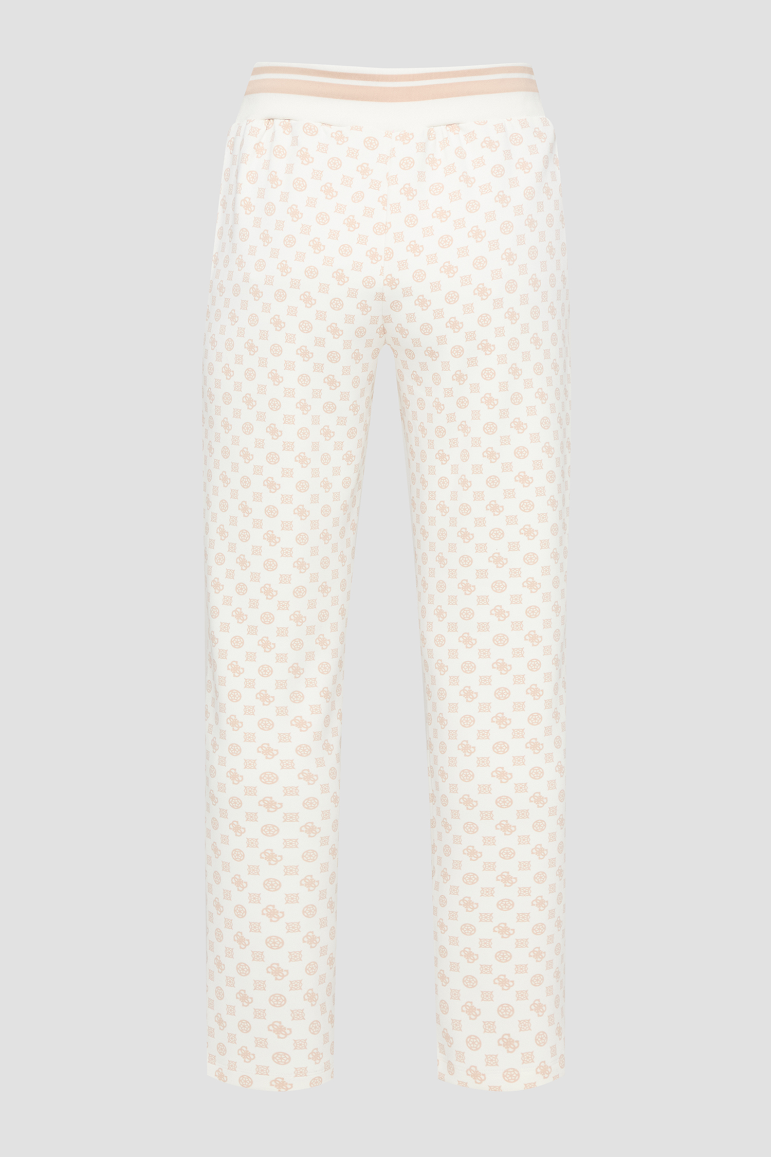 Женские белые спортивные брюки с узором Guess V5YB20.KB212;P0OR