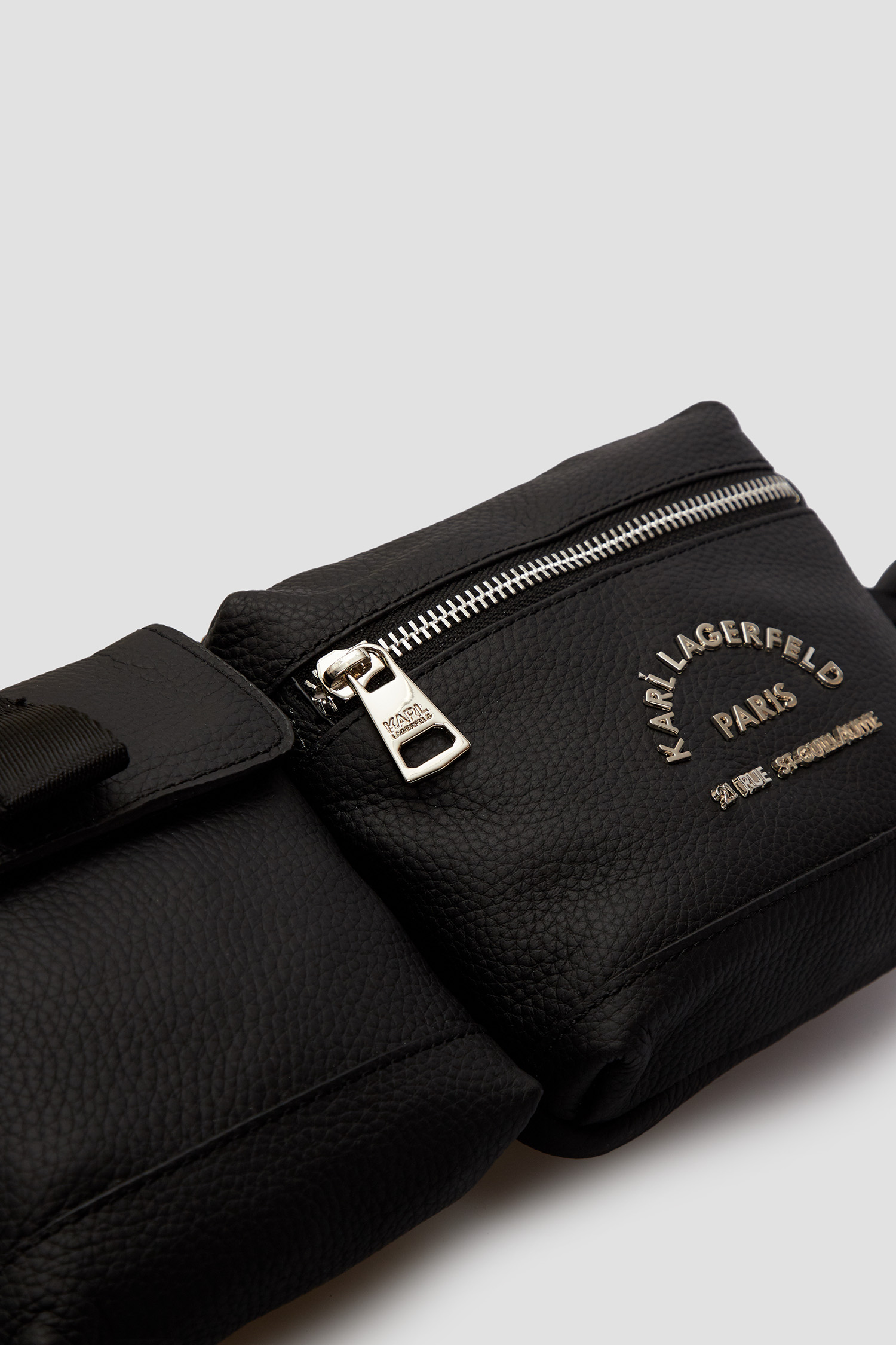 Мужская черная кожаная поясная сумка Karl Lagerfeld 534451.815931;990