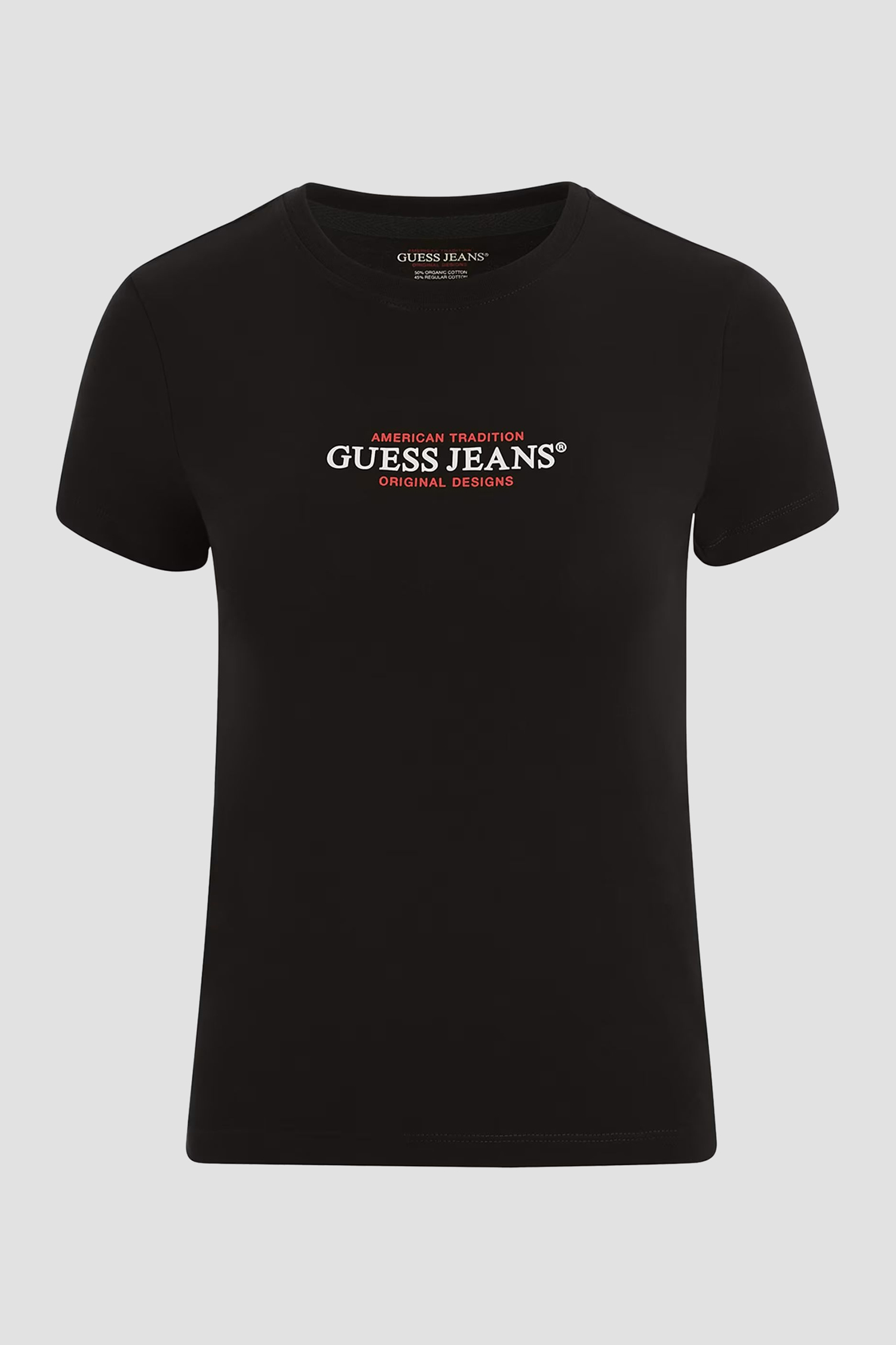 Жіноча чорна футболка Guess Jeans W4YI03.J1314;JBLK