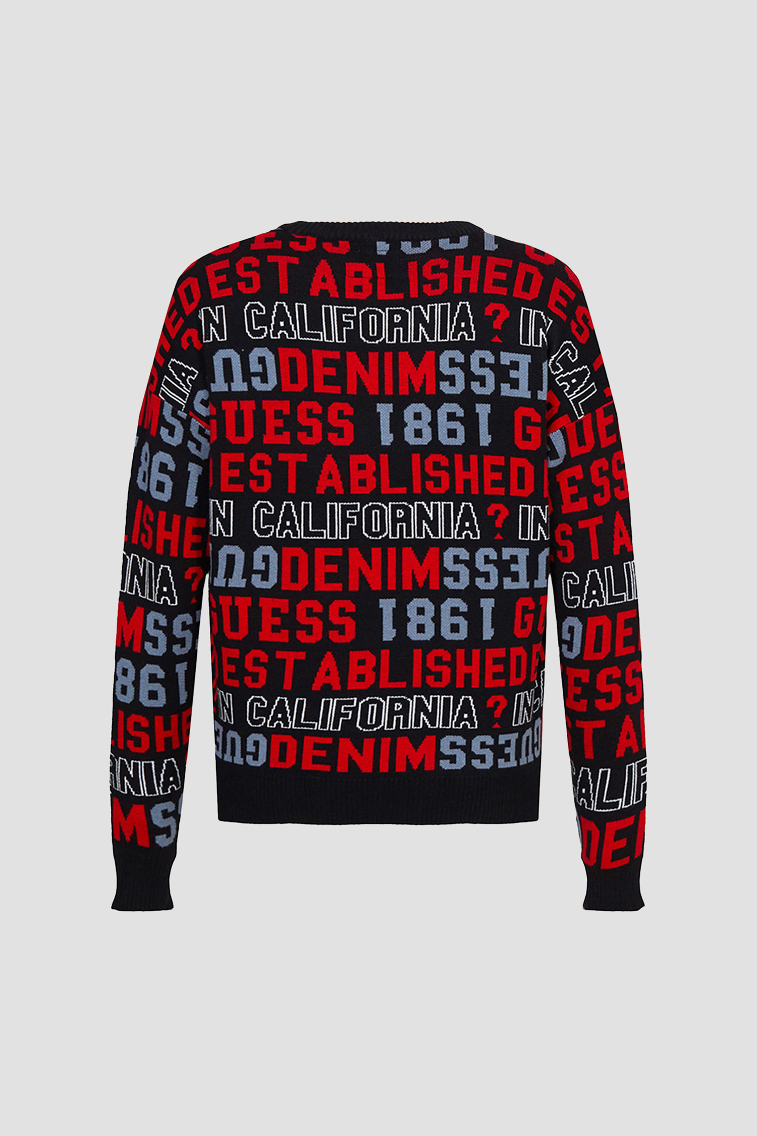 Детский черный джемпер с узором Guess Kids L4YR00.Z3GV0;F53F