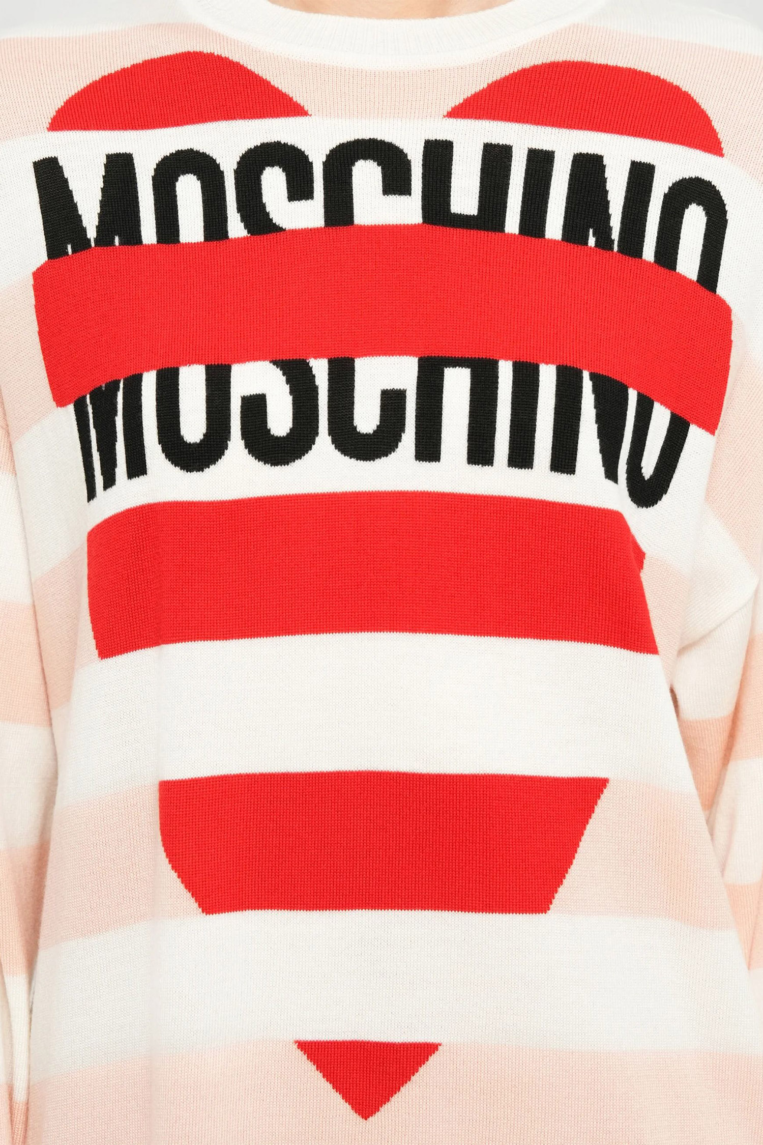 Женское шерстяное платье в полоску Moschino A0499.8212;2166