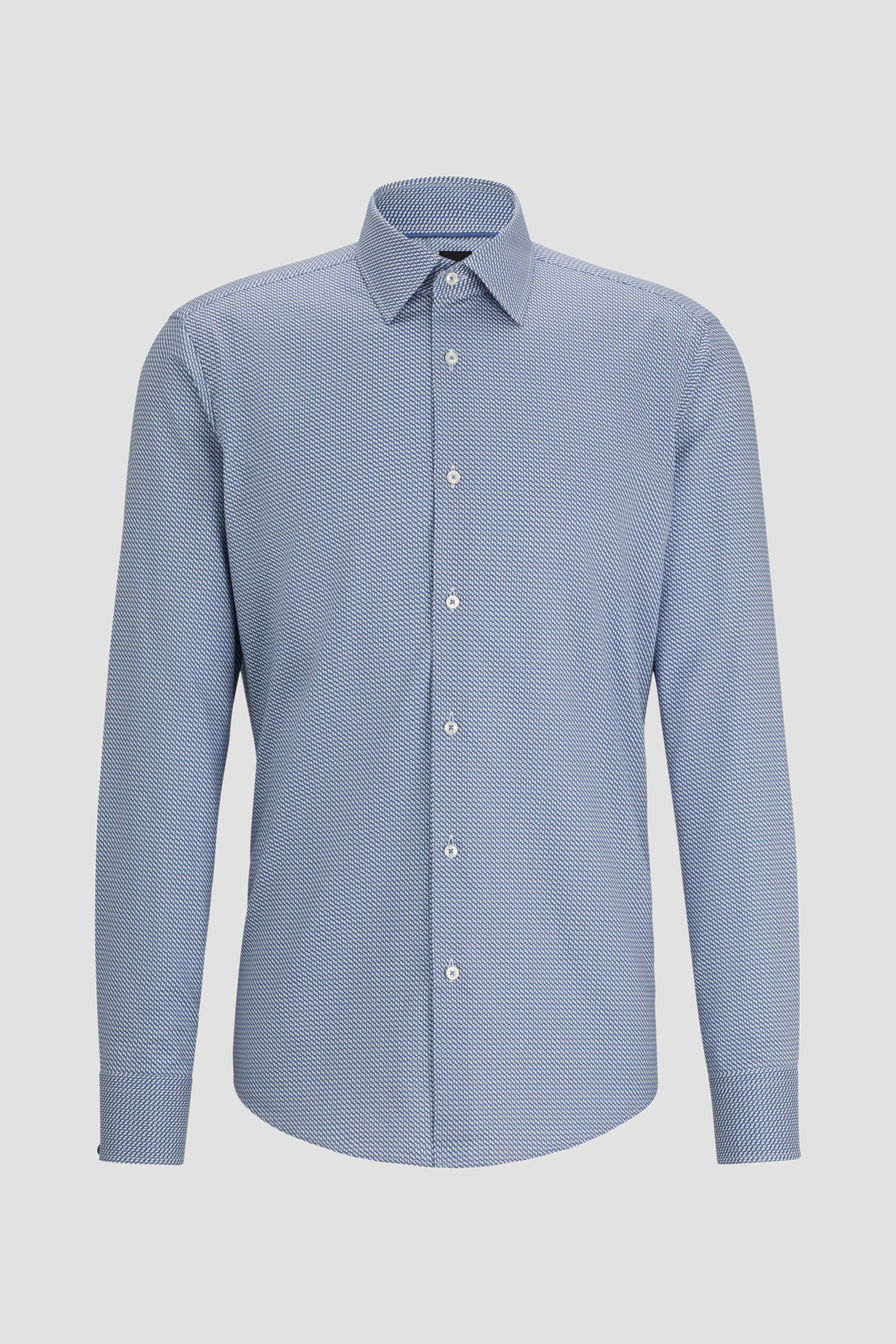 Мужская голубая рубашка с узором BOSS 50508537;479