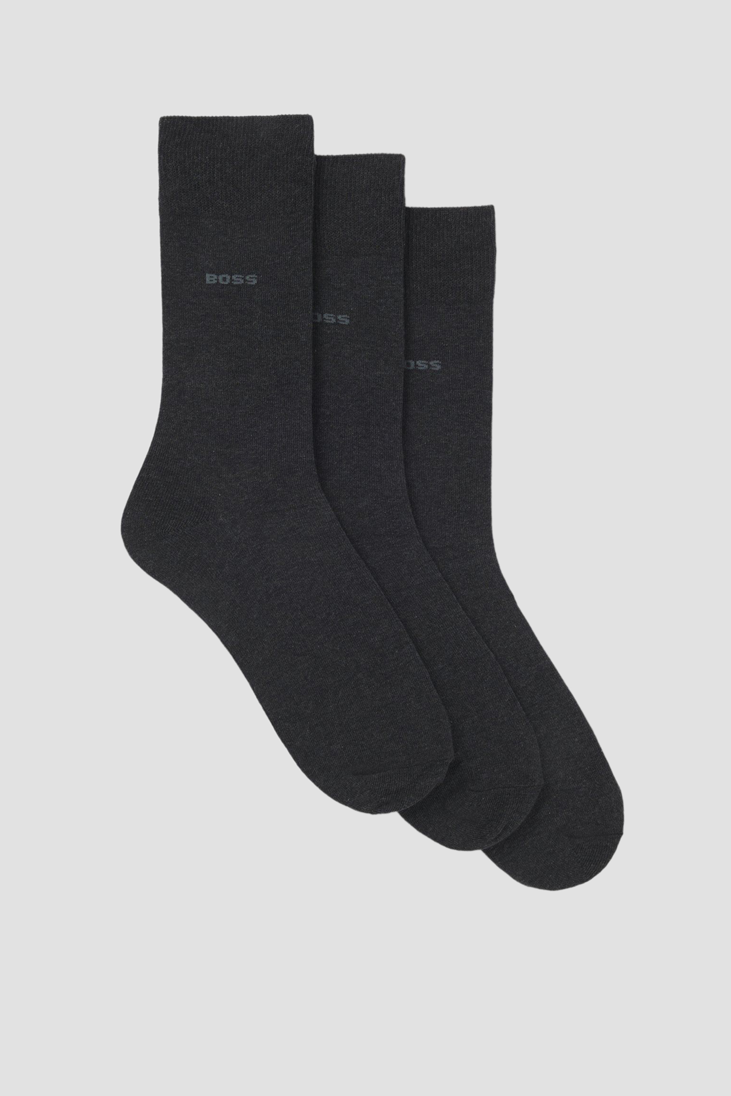 Чоловічі темно-сірі шкарпетки (3 пари) BOSS 50469839;012
