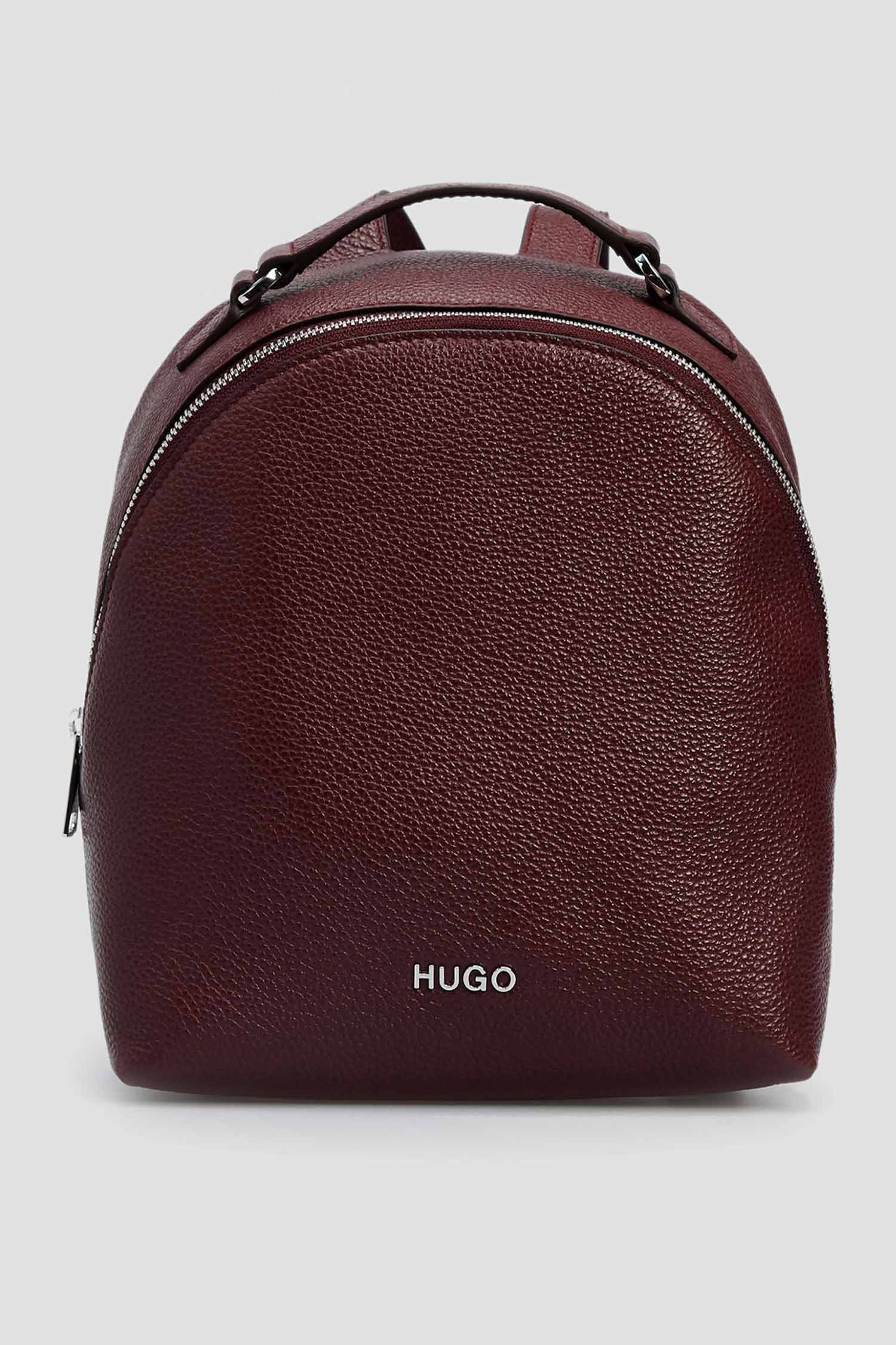 Женский бордовый кожаный рюкзак HUGO 50441547;612