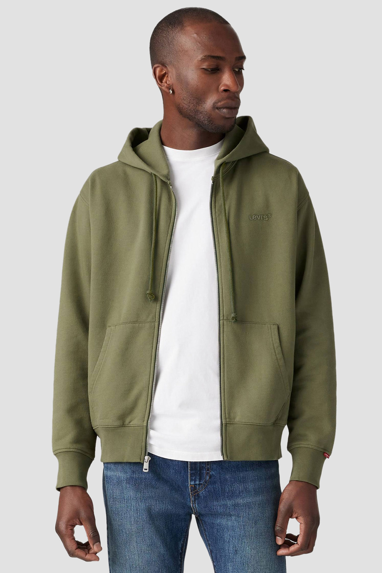 Мужская зеленая кофта на молнии Levi’s® A9265;0003