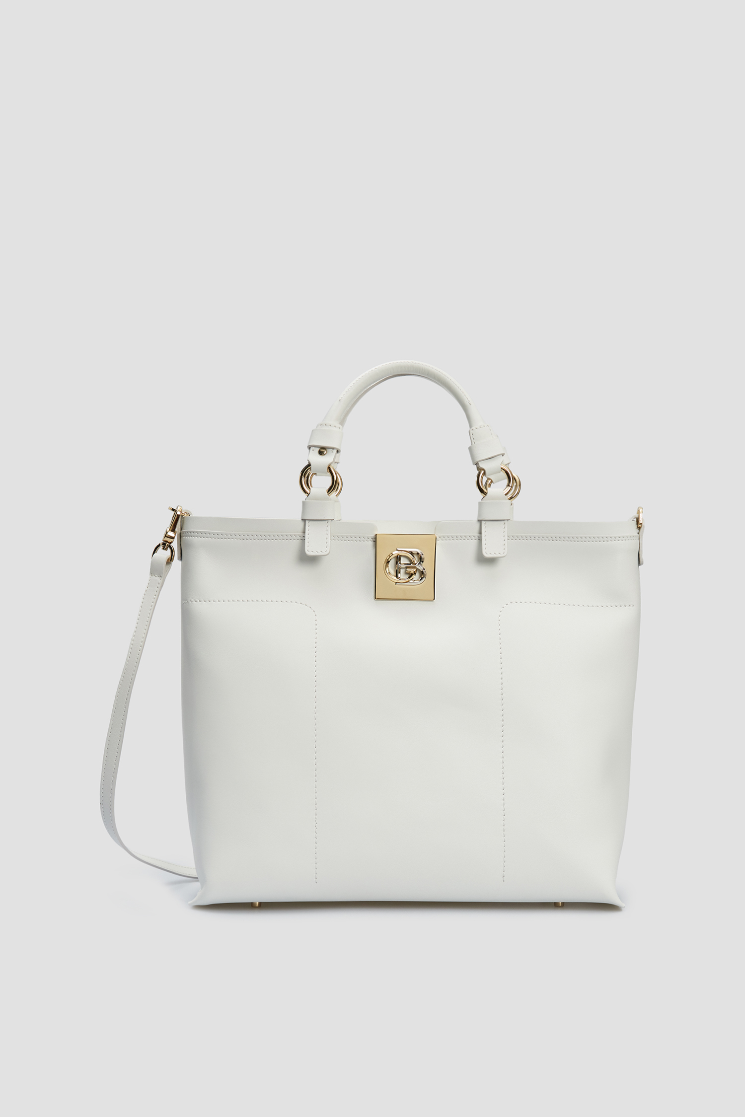 Жіноча біла шкіряна сумка Baldinini 170114;9002