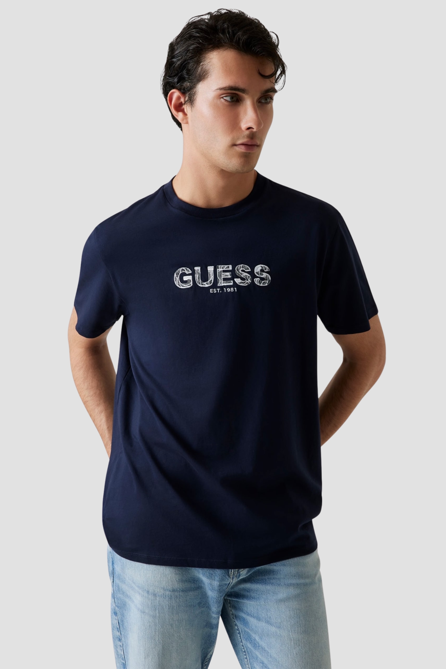 Чоловіча темно-синя футболка Guess M5YI41.KBW41;F73J