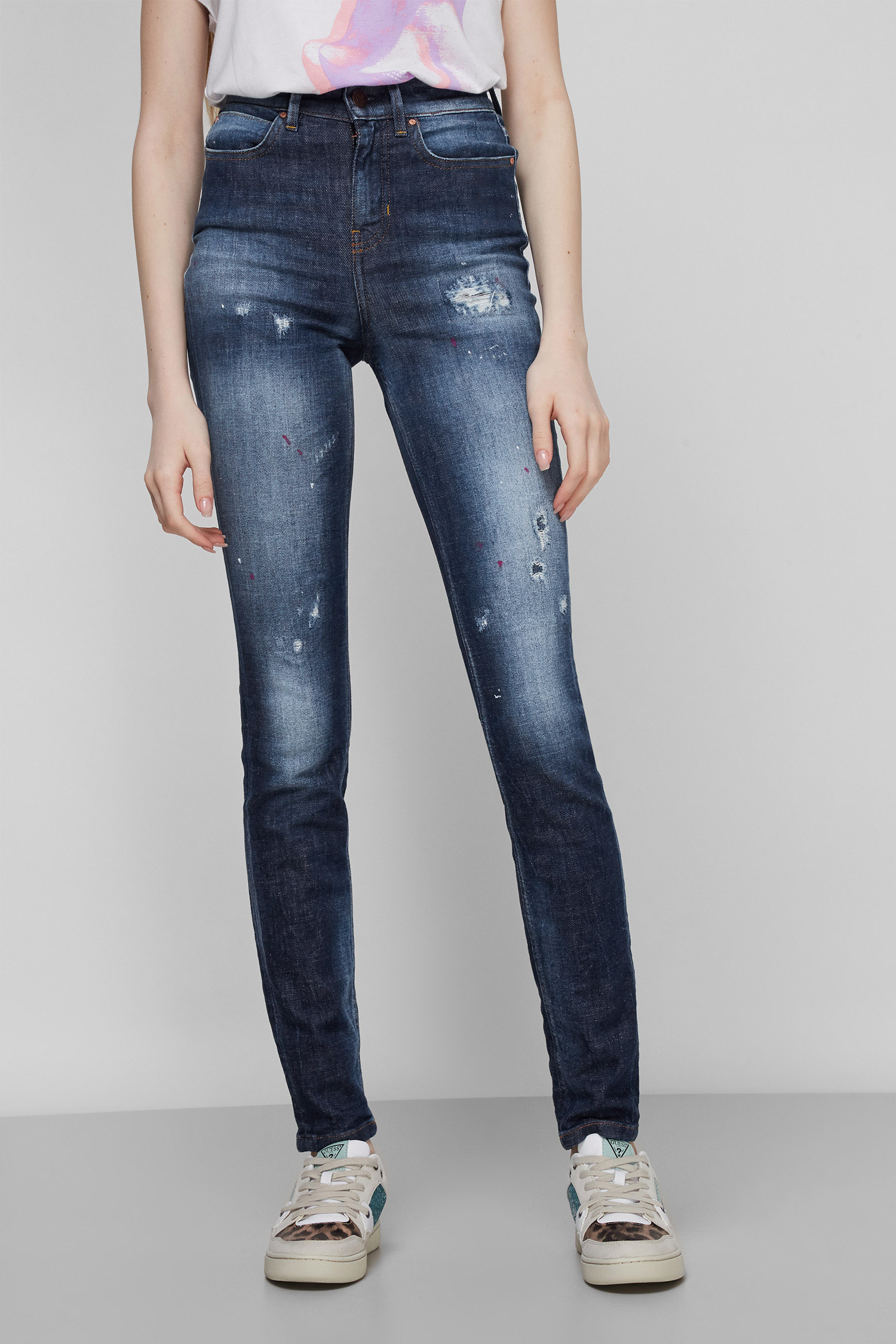 Синие джинсы для девушек Guess W1RA46.D46A7;ROMA