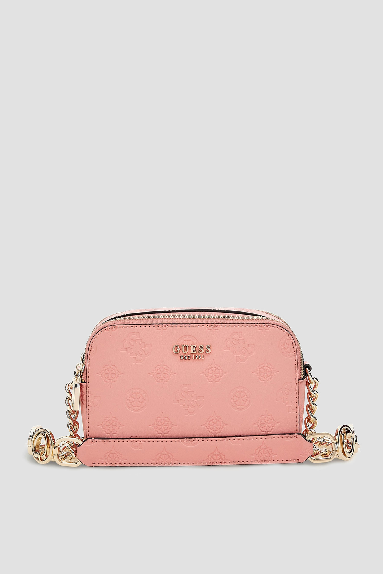 Женская розовая сумка с узором Guess HWPG87.47140;PIN