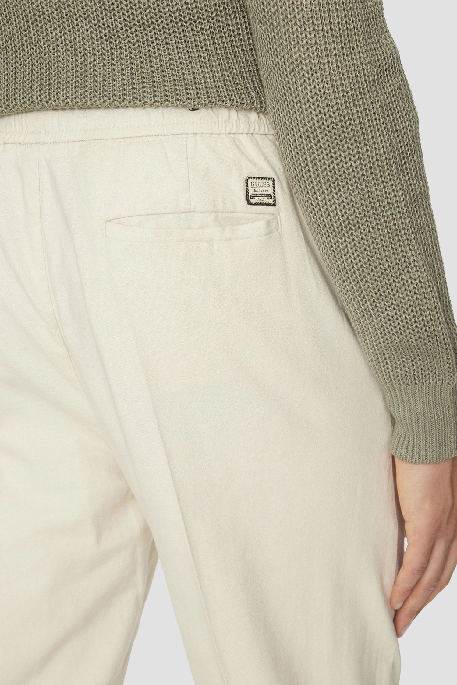 Мужские белые брюки Guess M5GB79.WH4EA;G1CV