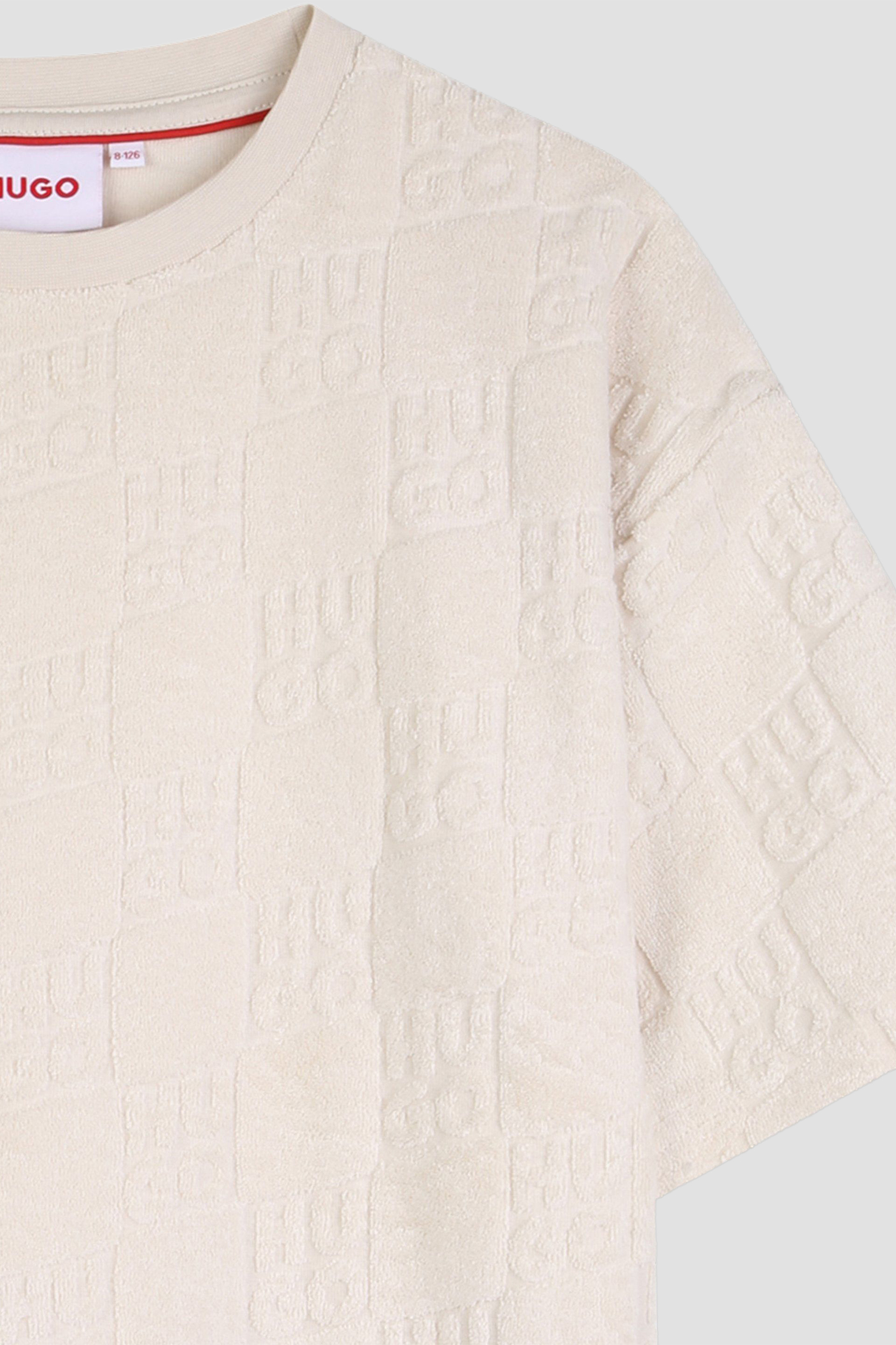 Дитяча біла футболка HUGO kids G01018;C153