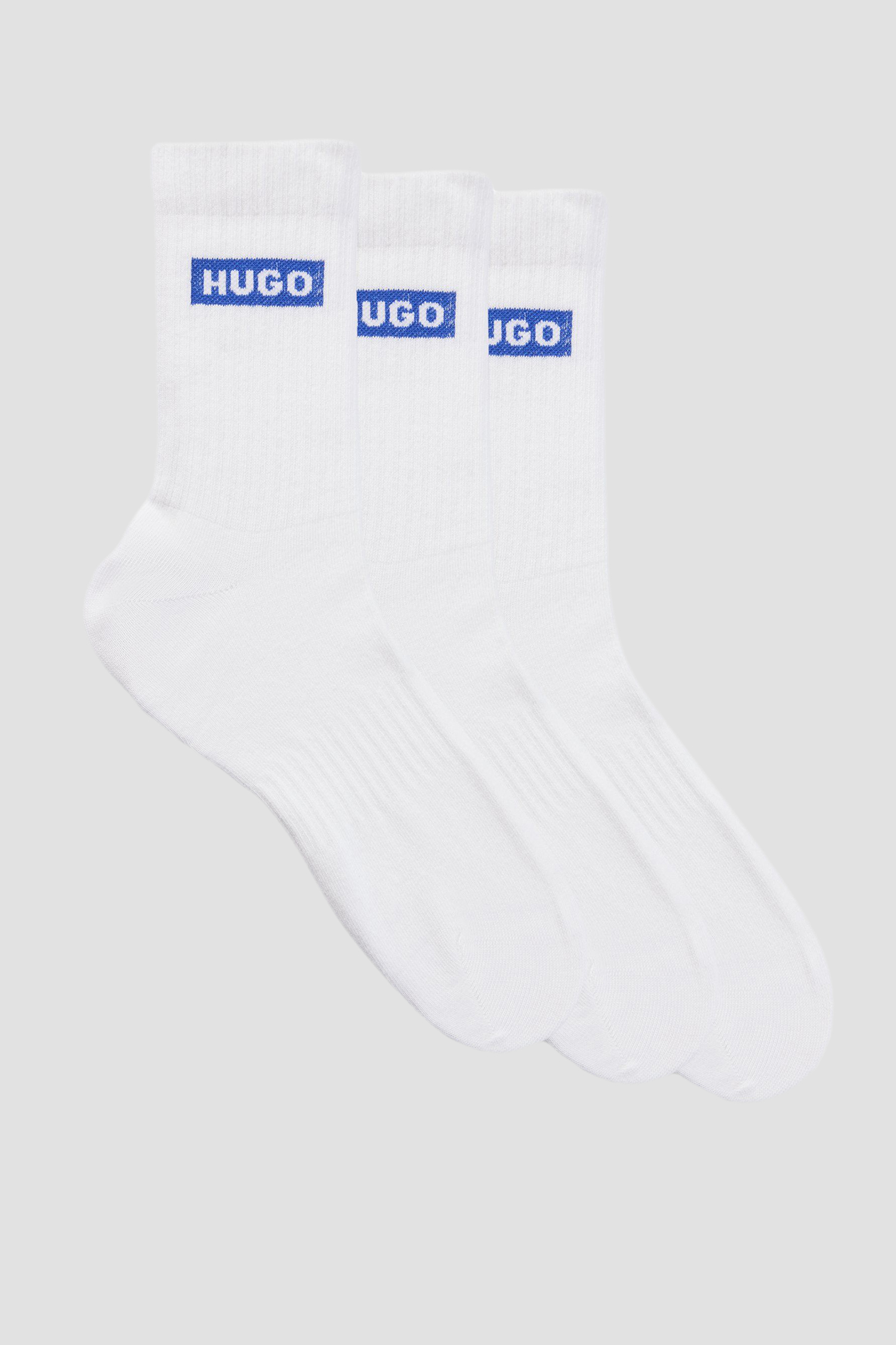Чоловічі білі шкарпетки (3 пари) HUGO BLUE 50523025;100