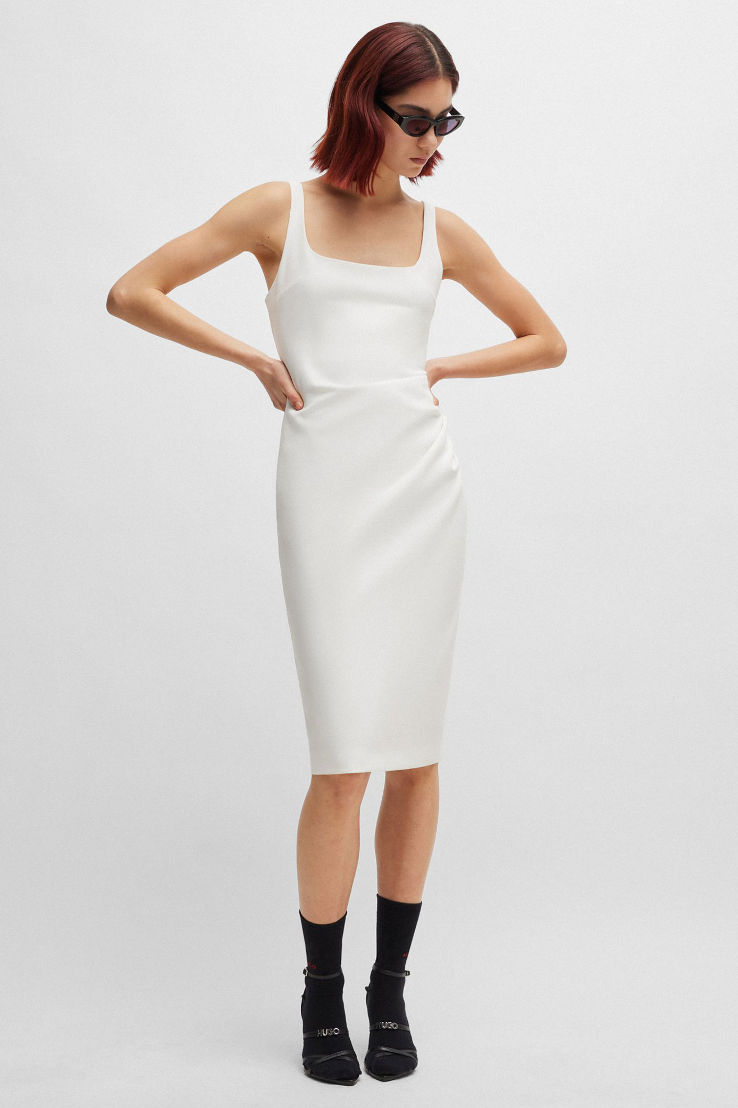 Женское белое платье HUGO 50511458;102