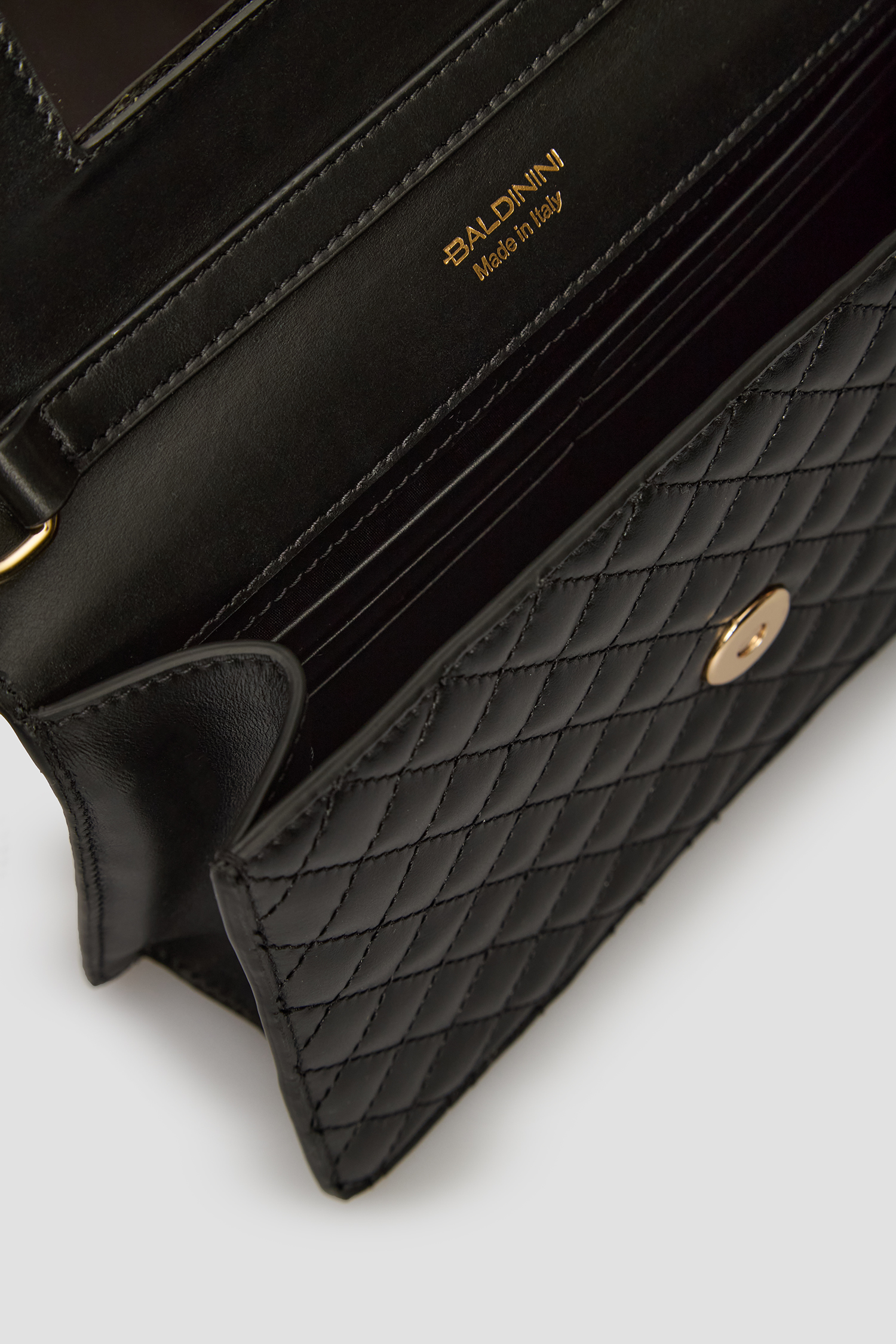 Жіноча чорна шкіряна сумка BALDININI P3B018XXTRAP;0000