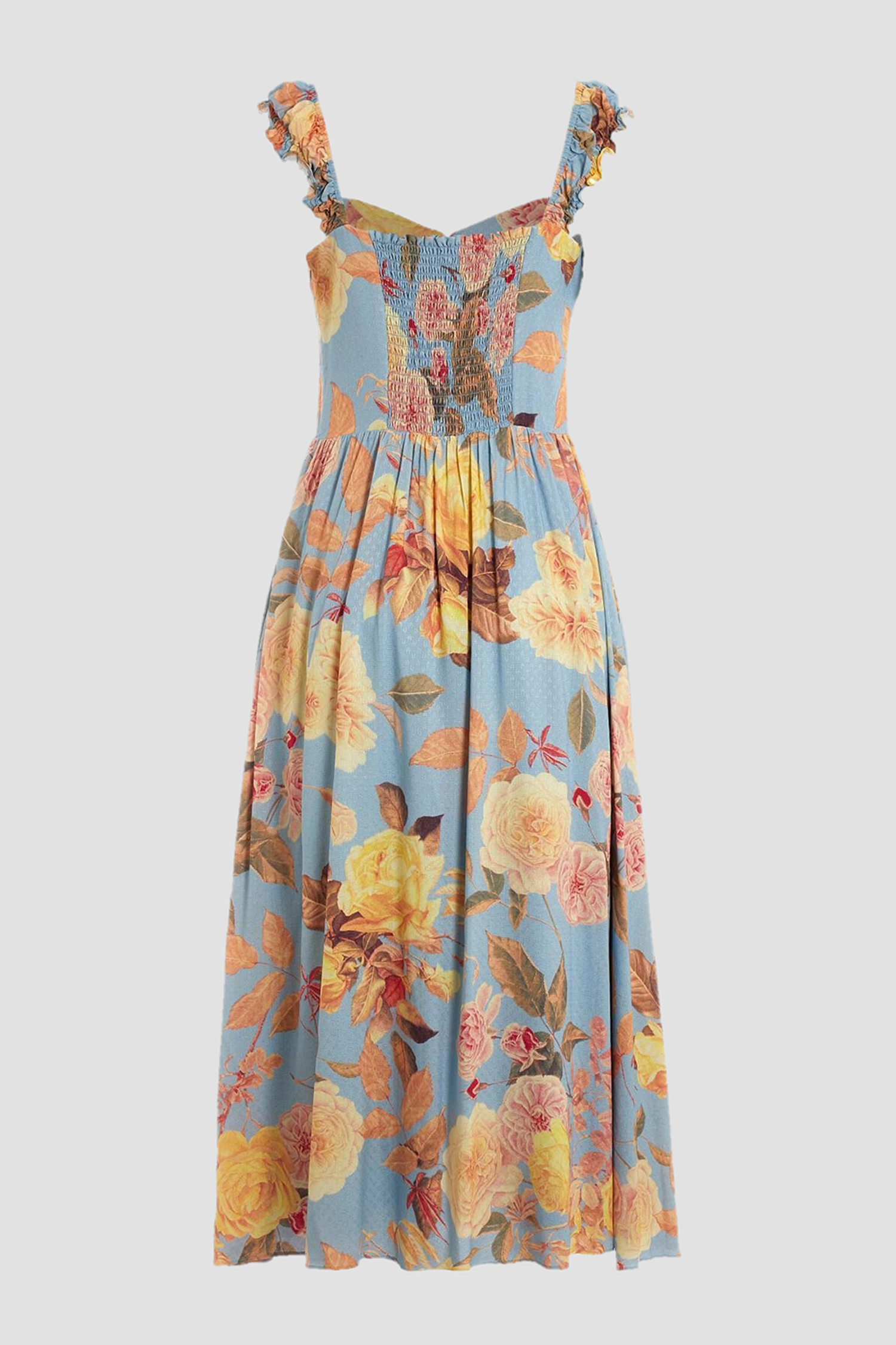 Жіночий блакитний сарафан з візерунком Guess W3GK92.WEKC0;P7FU