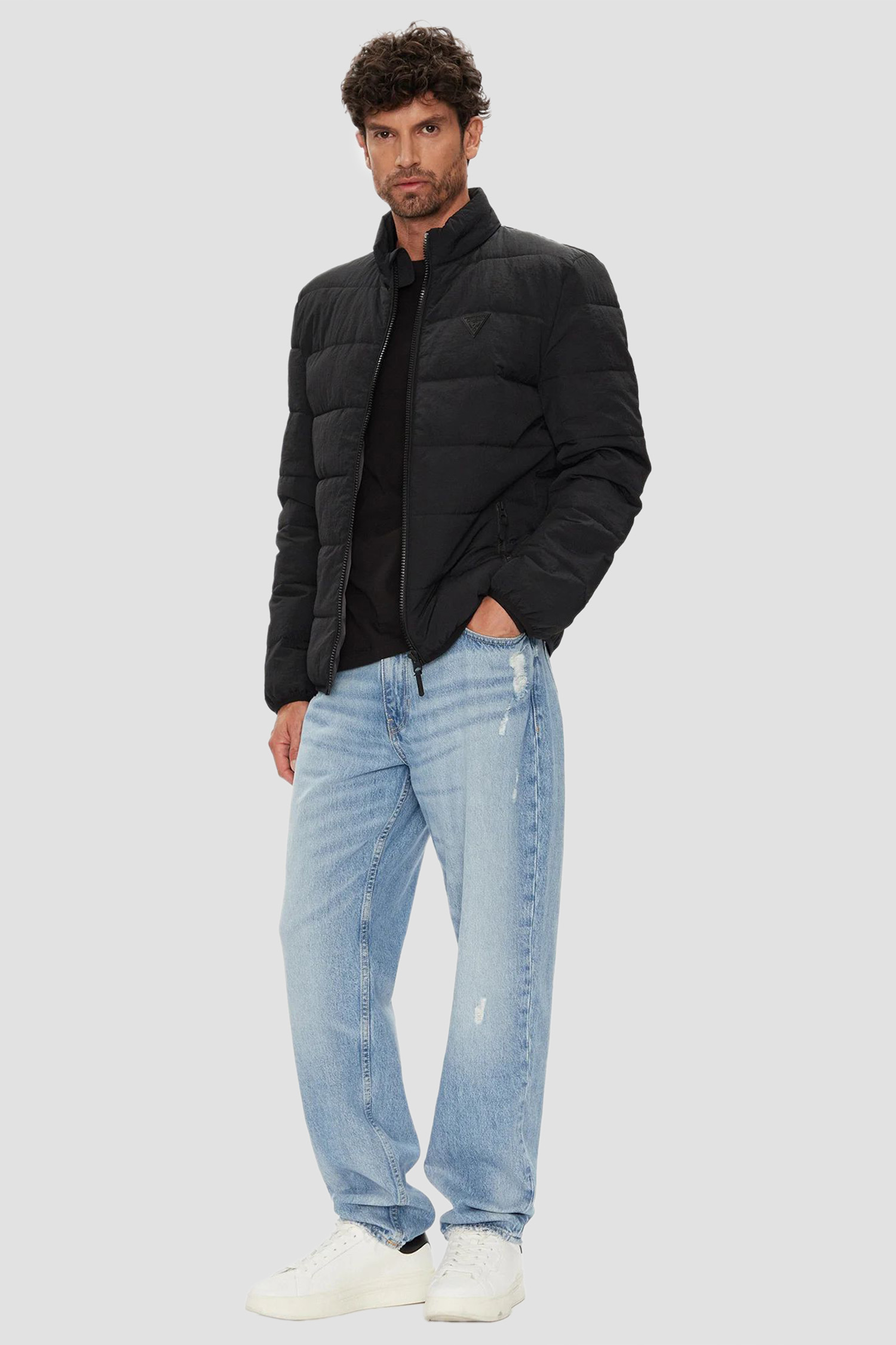Мужская черная куртка Guess Z5YL09.WGTN0;JBLK