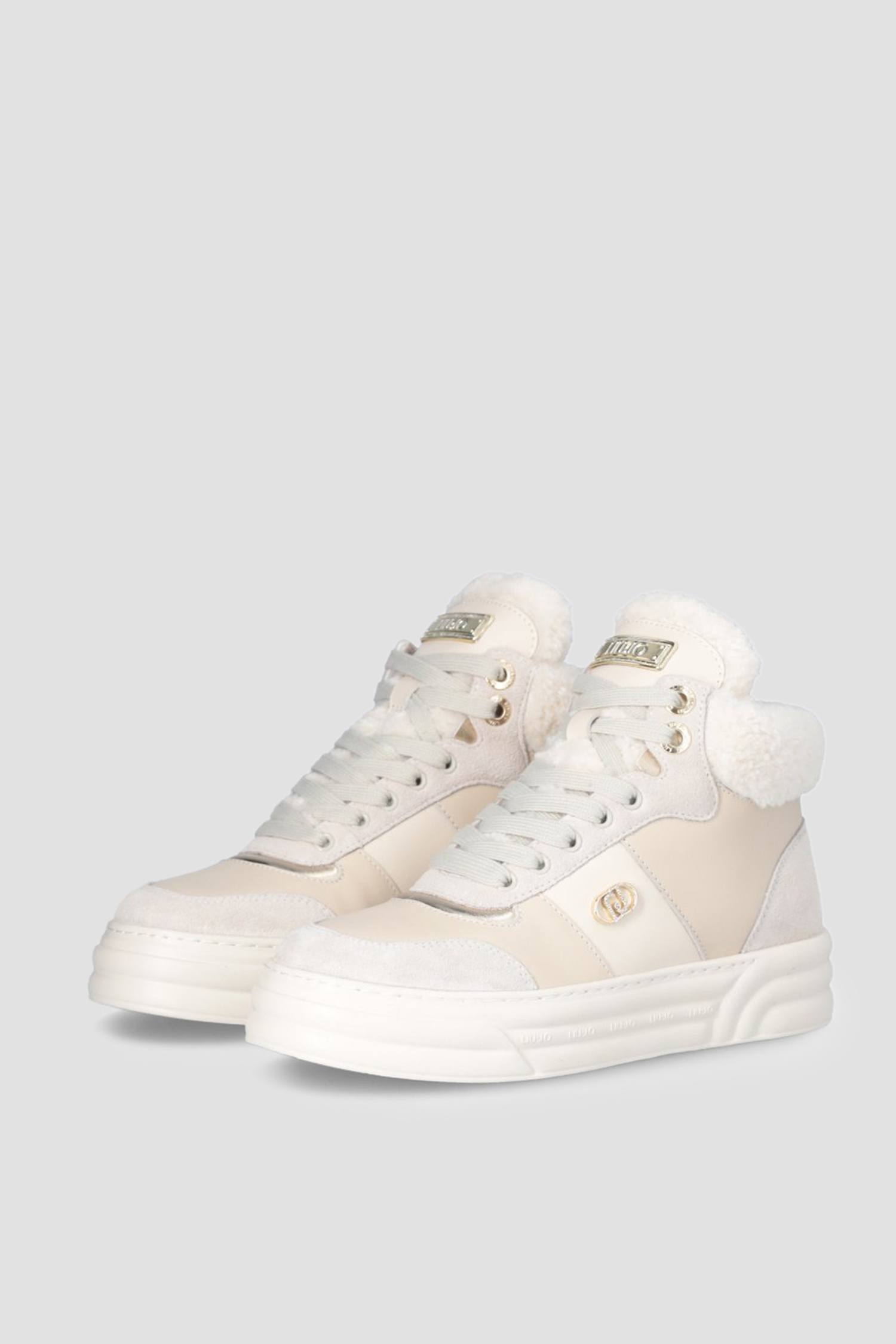 Жіночі бежеві шкіряні хайтопи Liu Jo BF4033.PX530;S1185