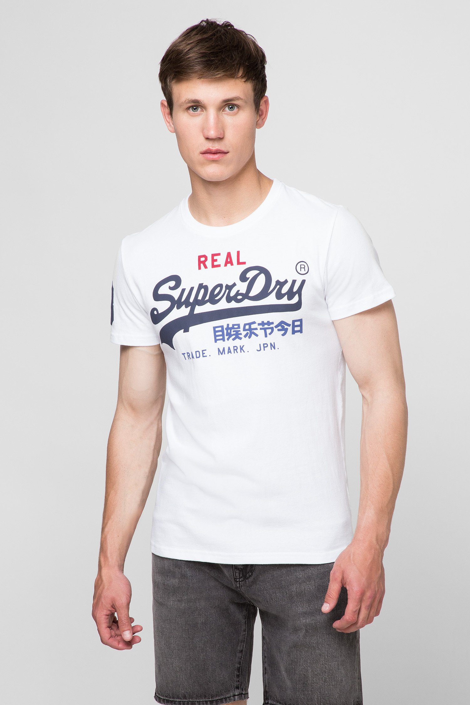 Чоловіча біла футболка SuperDry M10036NS;01C