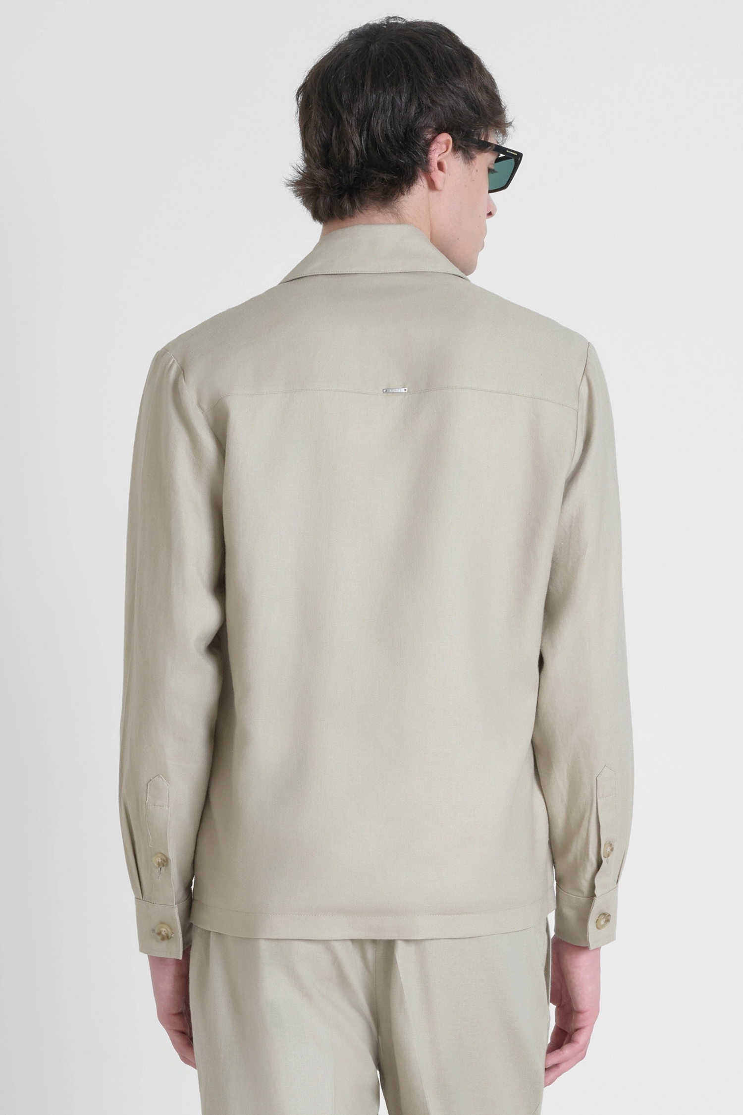 Мужская бежевая льняная рубашка Antony Morato MMSL00756.FA800126;2081