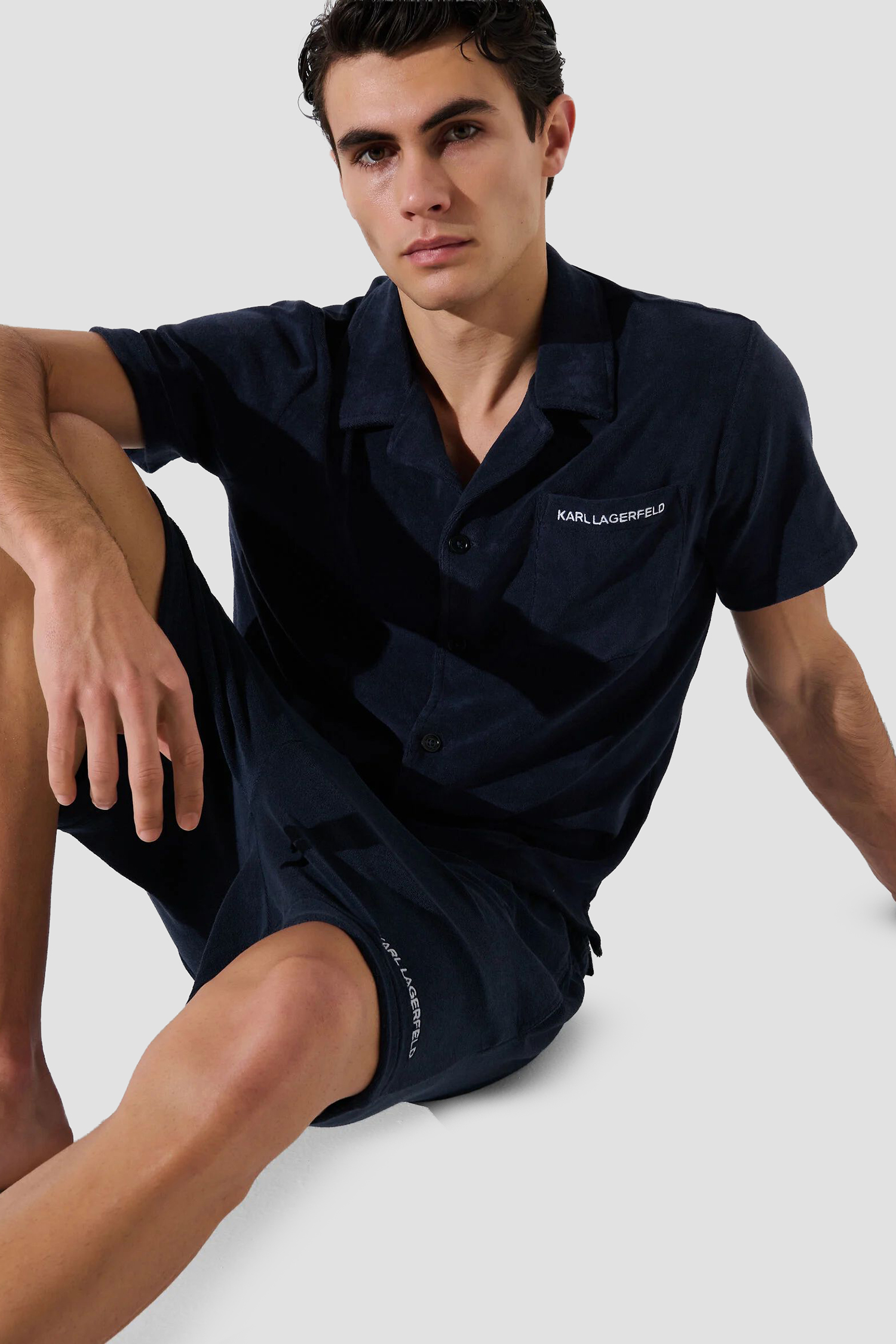 Мужская темно-синяя рубашка Karl Lagerfeld A3M46005;1WN