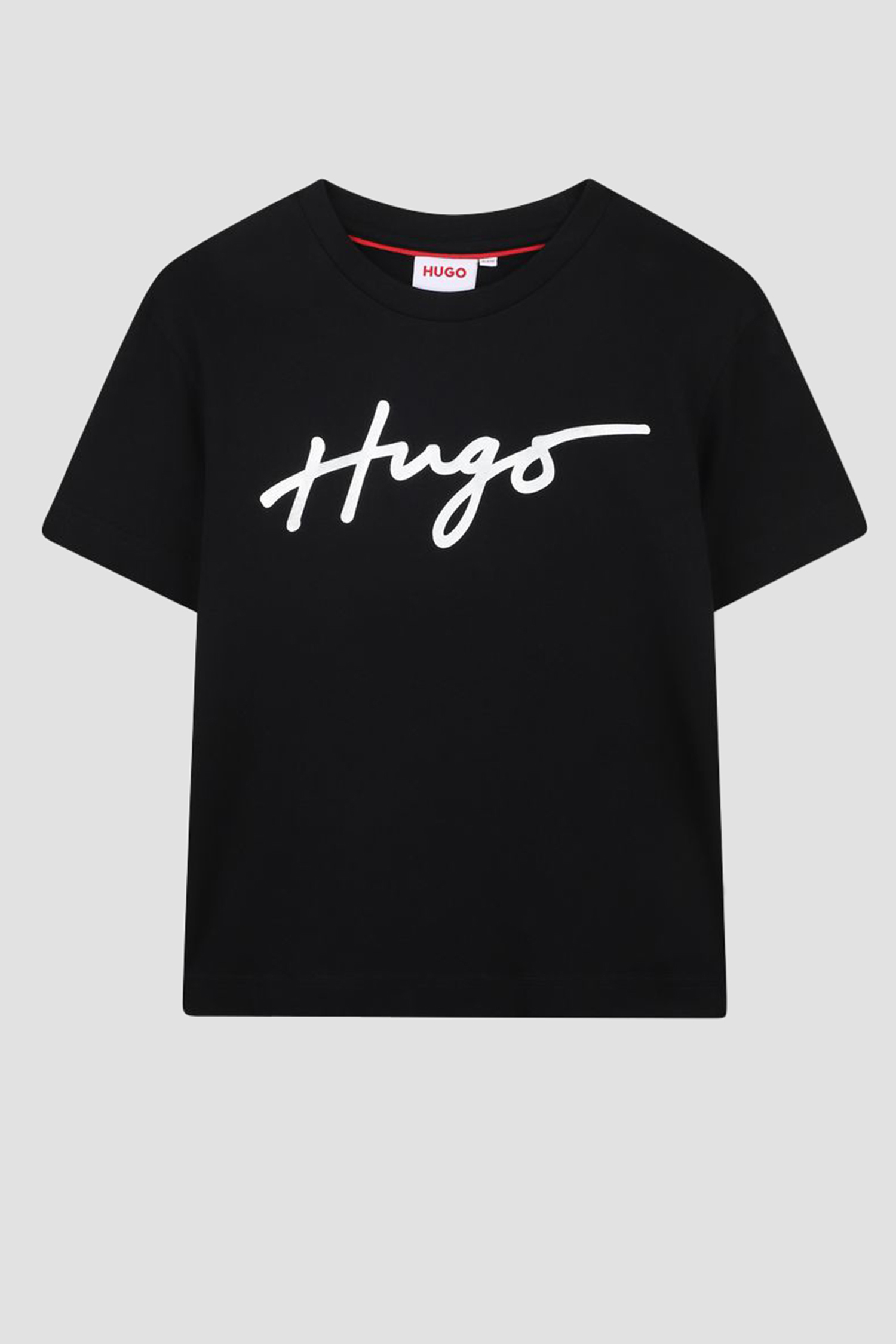 Дитяча чорна футболка HUGO kids G00390;09B