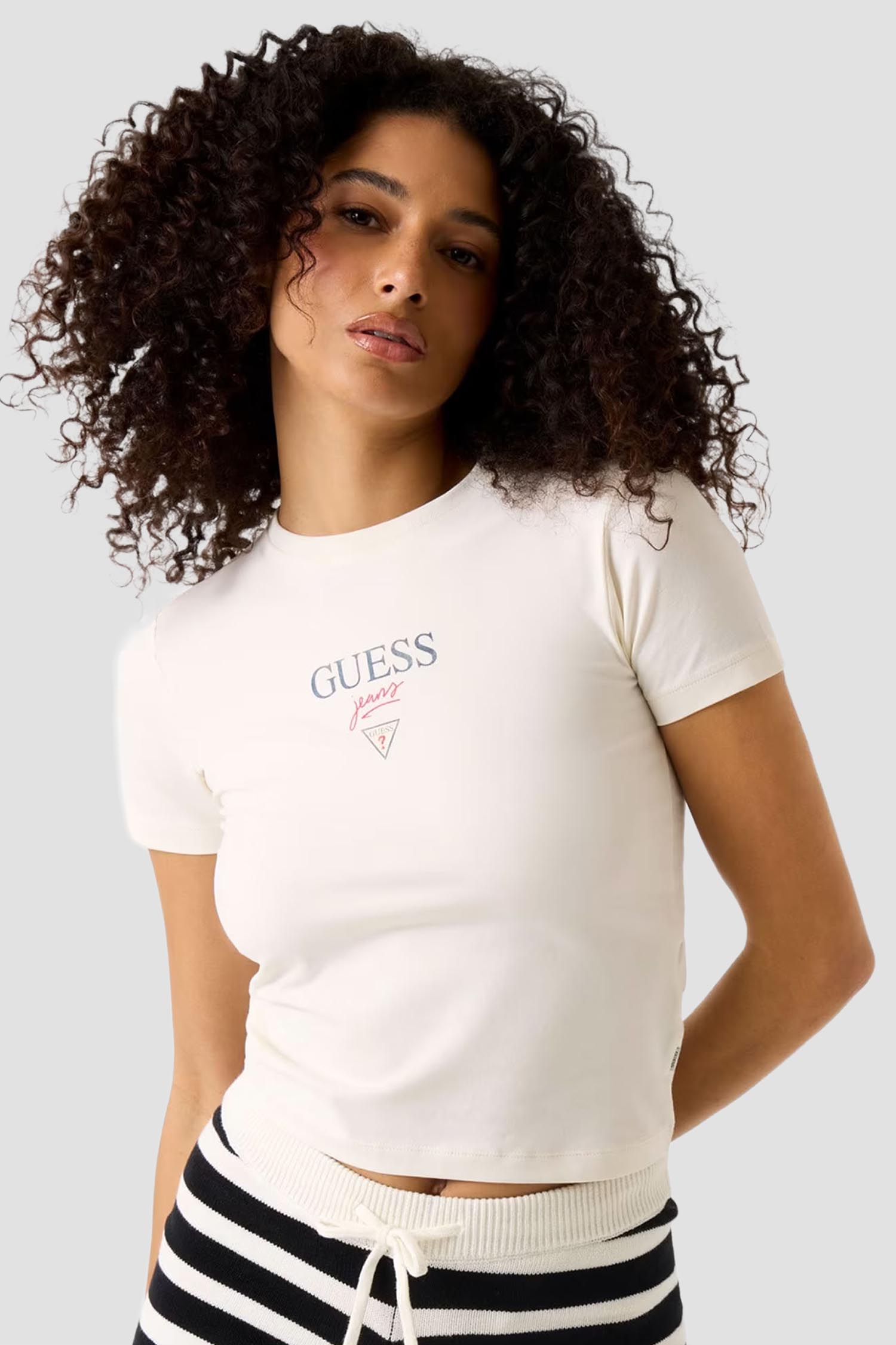 Жіноча біла футболка Guess Jeans W6RI15.J1314;G053