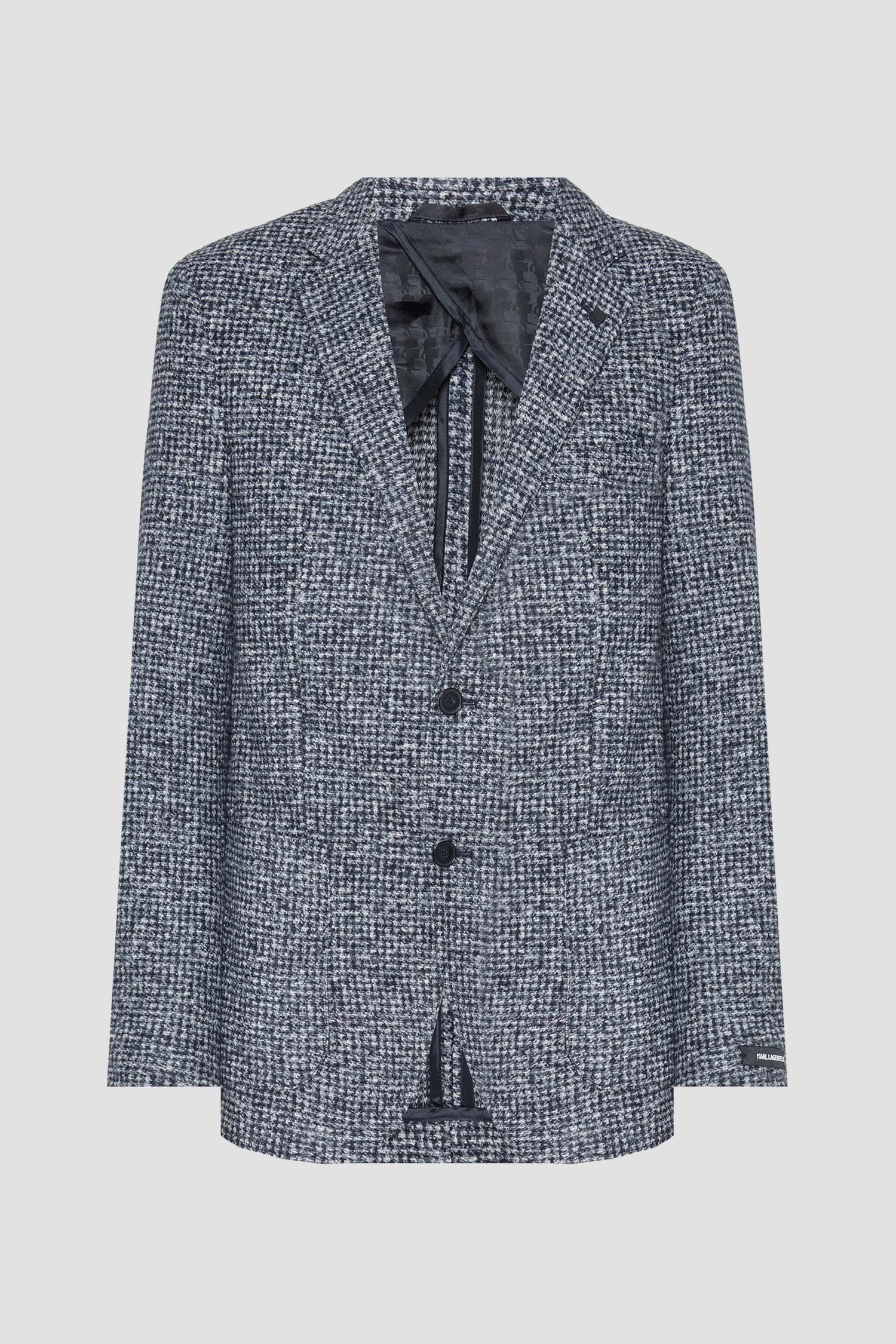 Чоловічий синій картатий піджак Karl Lagerfeld 553014.155280;690