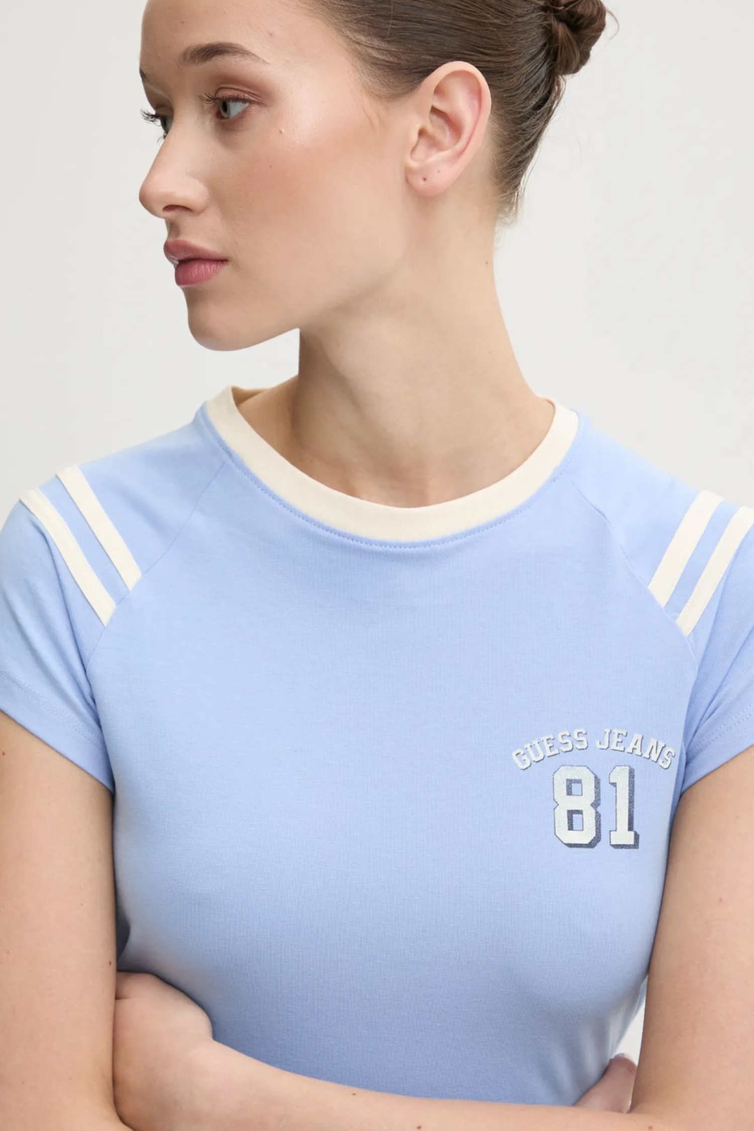 Жіноча блакитна футболка Guess Jeans W5RI53.J1314;G7CP