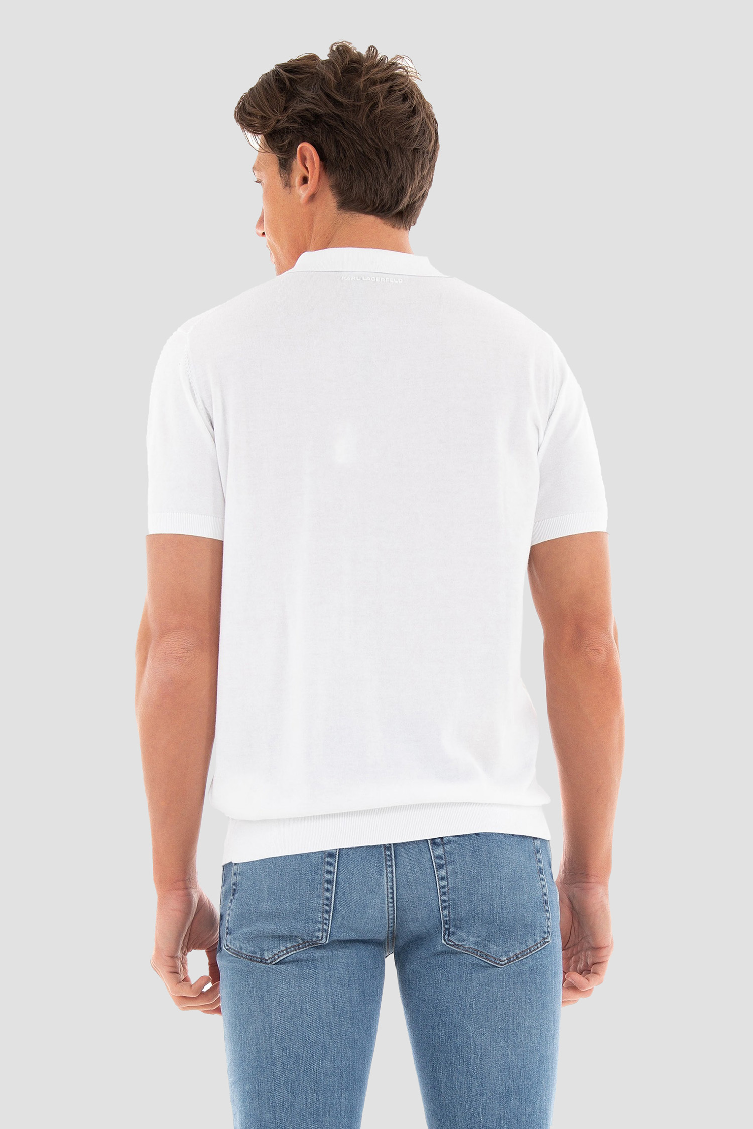 Мужское белое поло Karl Lagerfeld 521301.655023;10