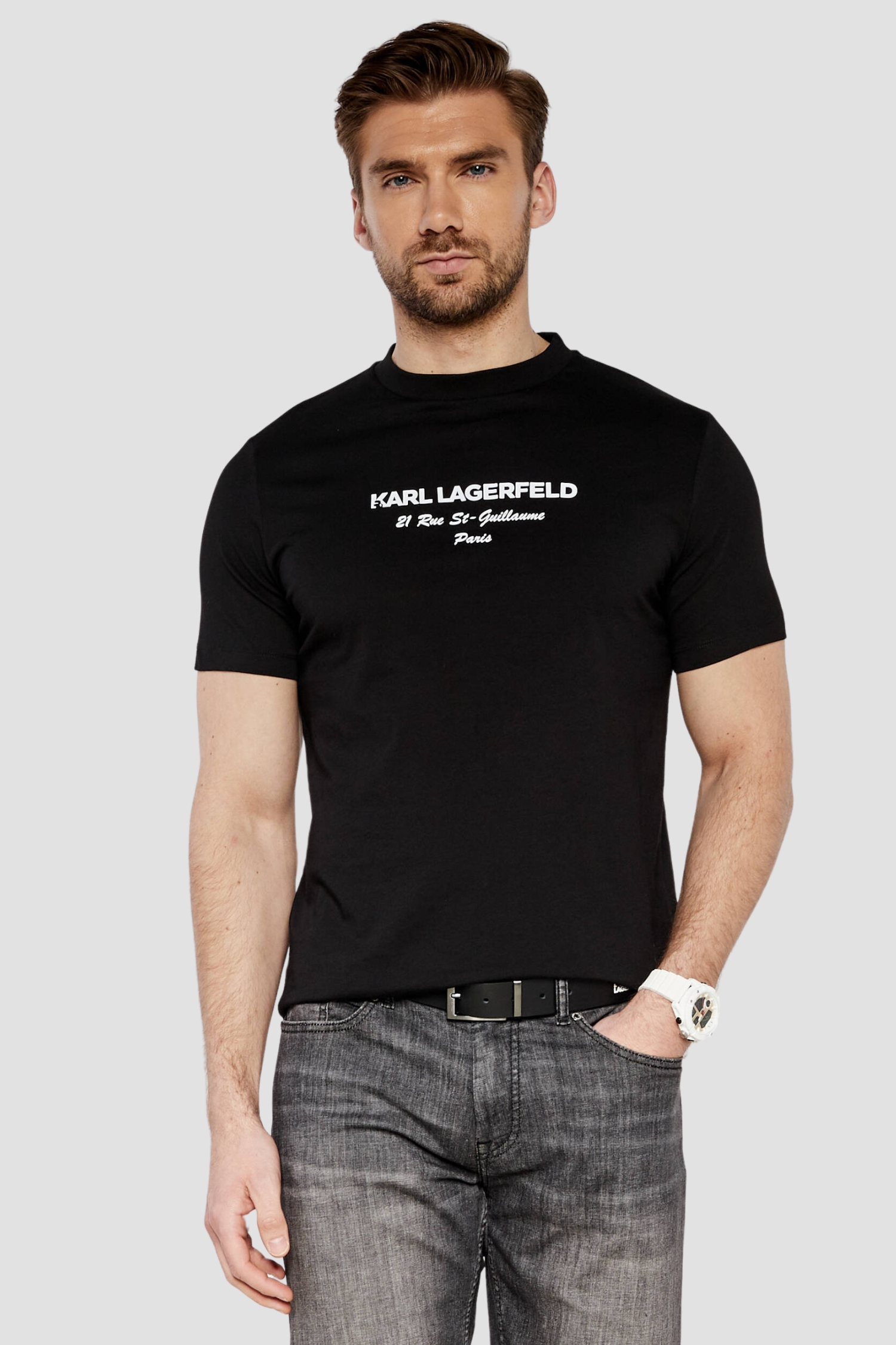 Мужская черная футболка Karl Lagerfeld 542224.755056;990