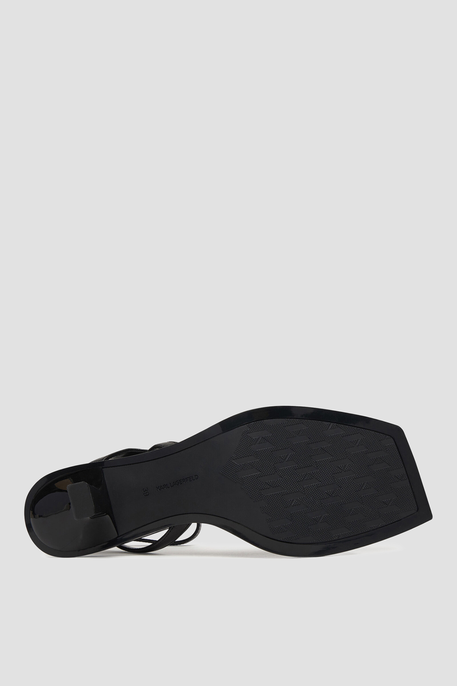 Жіночі чорні шкіряні босоніжки Karl Lagerfeld KL33606;000