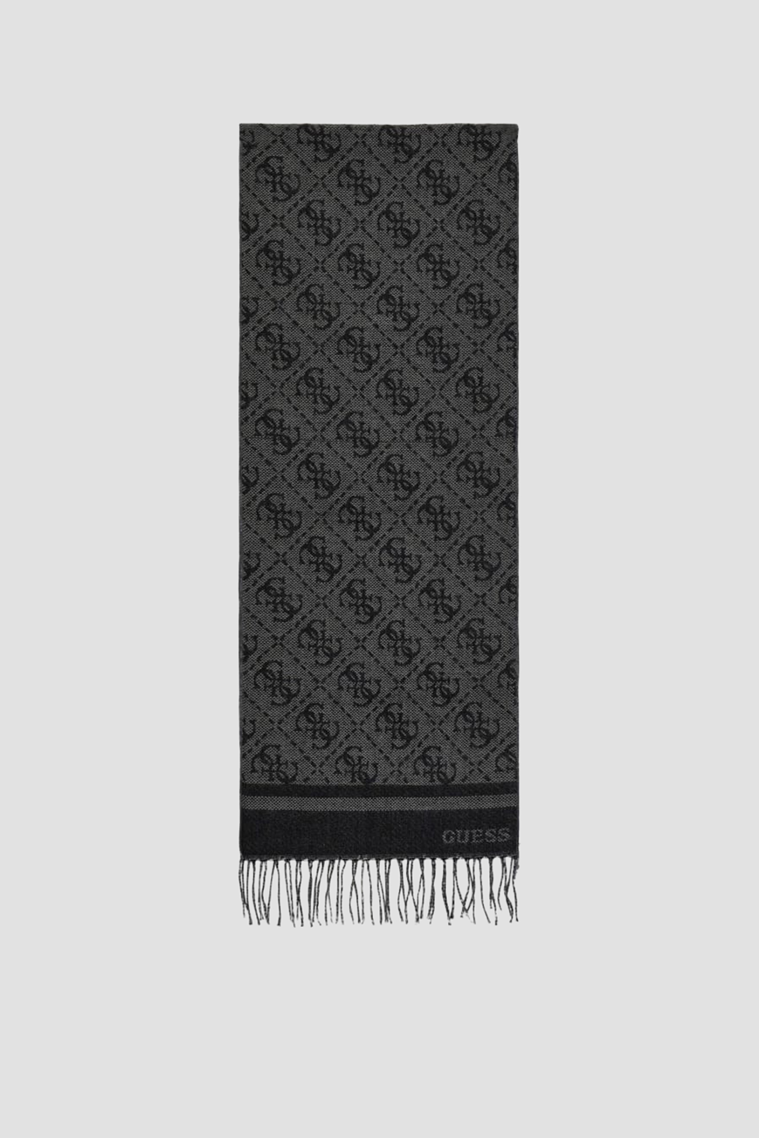 Мужской темно-серый шарф с узором Guess AM9432.POL03;BLG