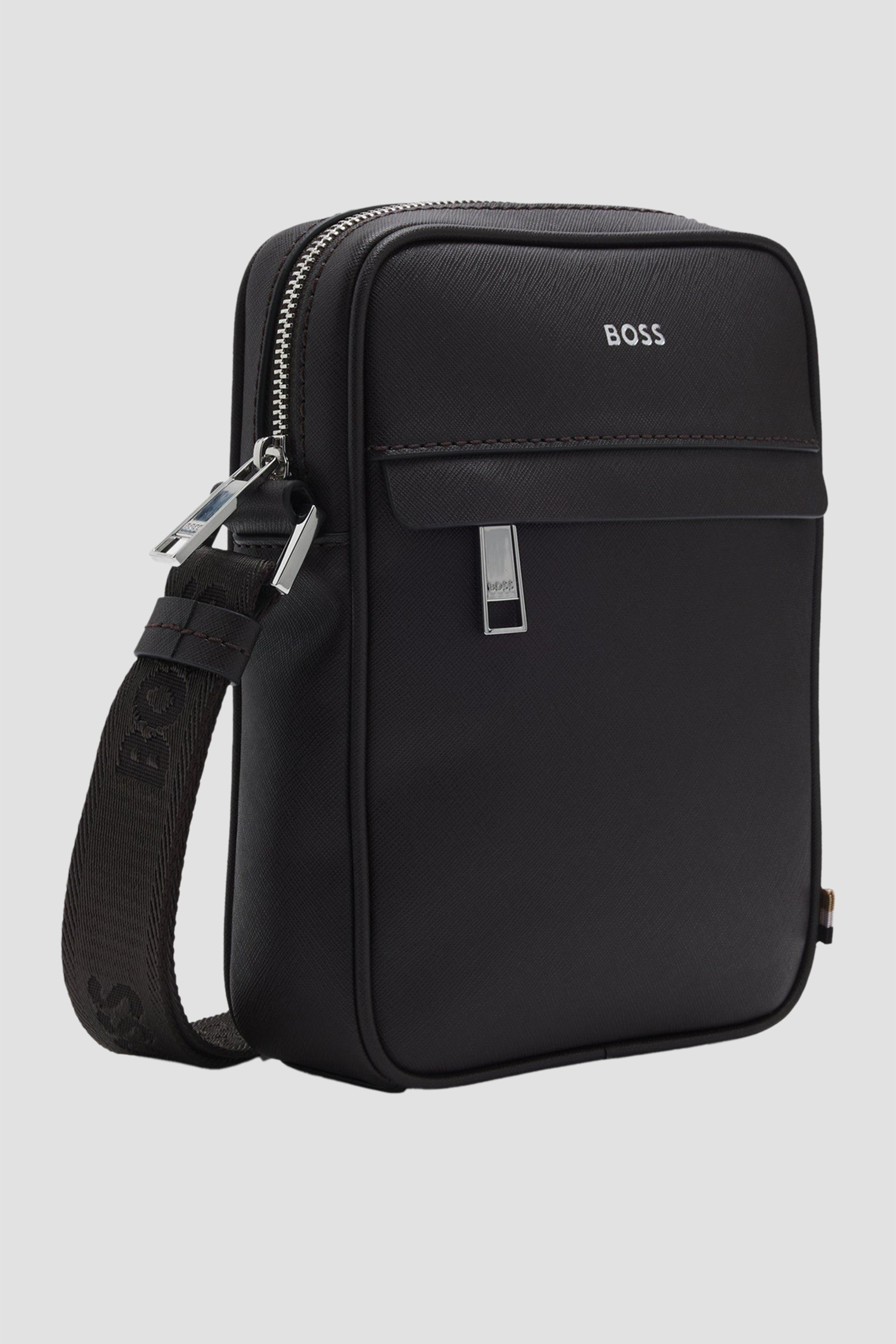 Чоловіча чорна шкіряна сумка BOSS 50483566;203