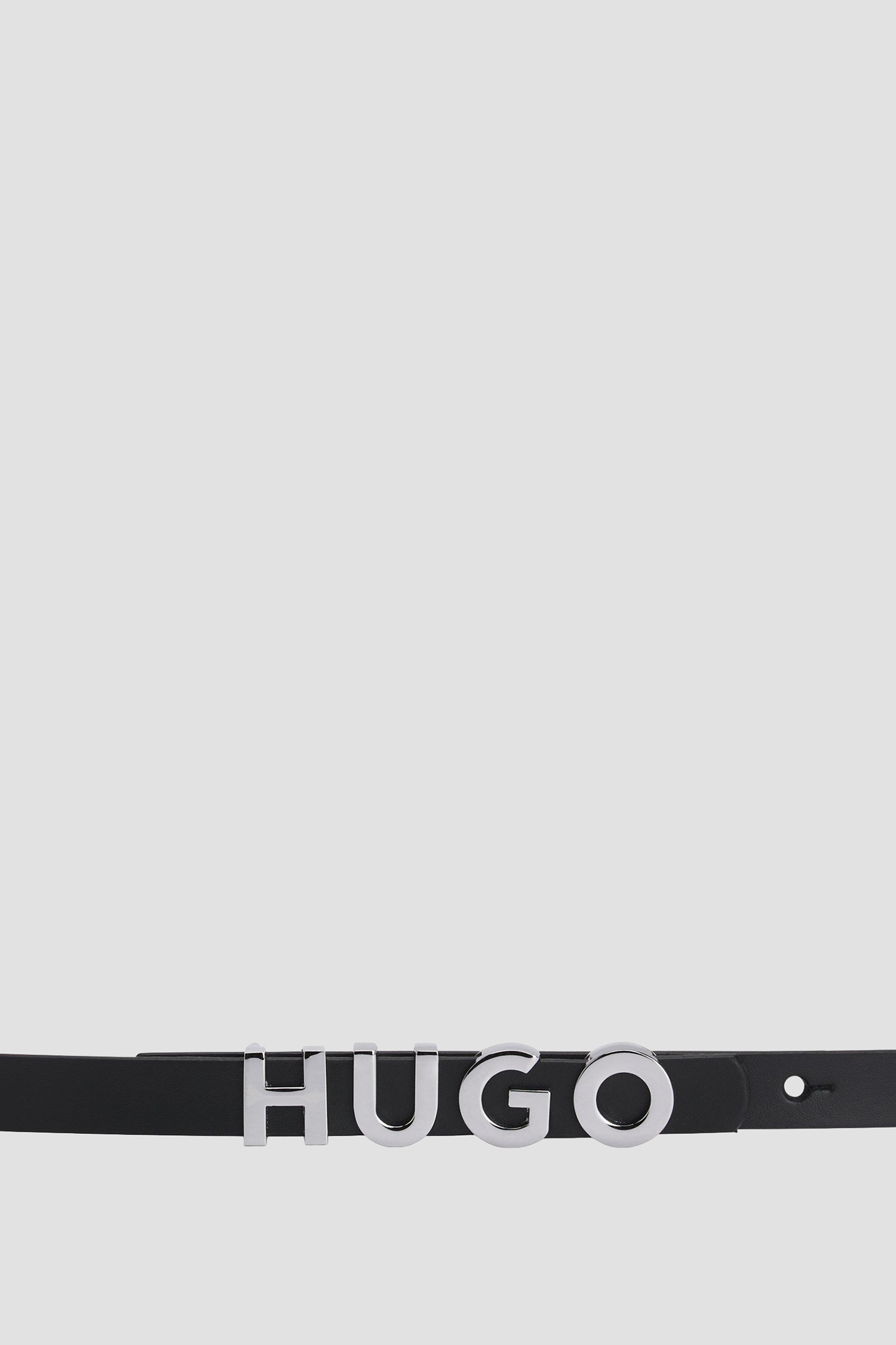 Жіночий чорний шкіряний ремінь HUGO 50536876;001